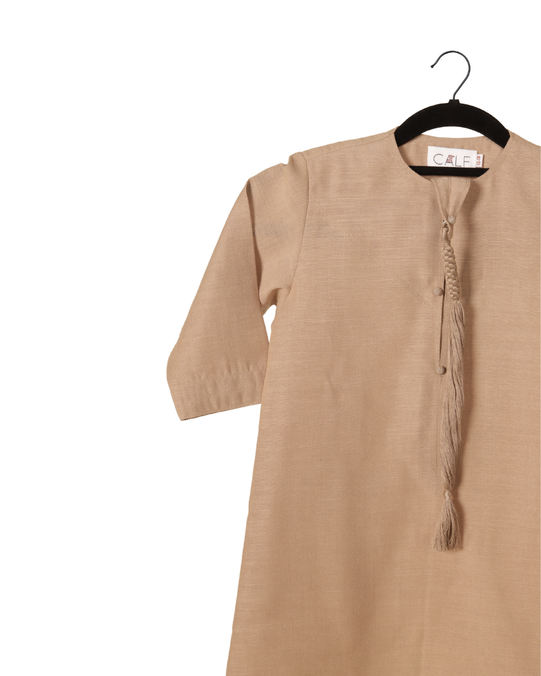 Linen Emirati Kandoora - Camel Brown