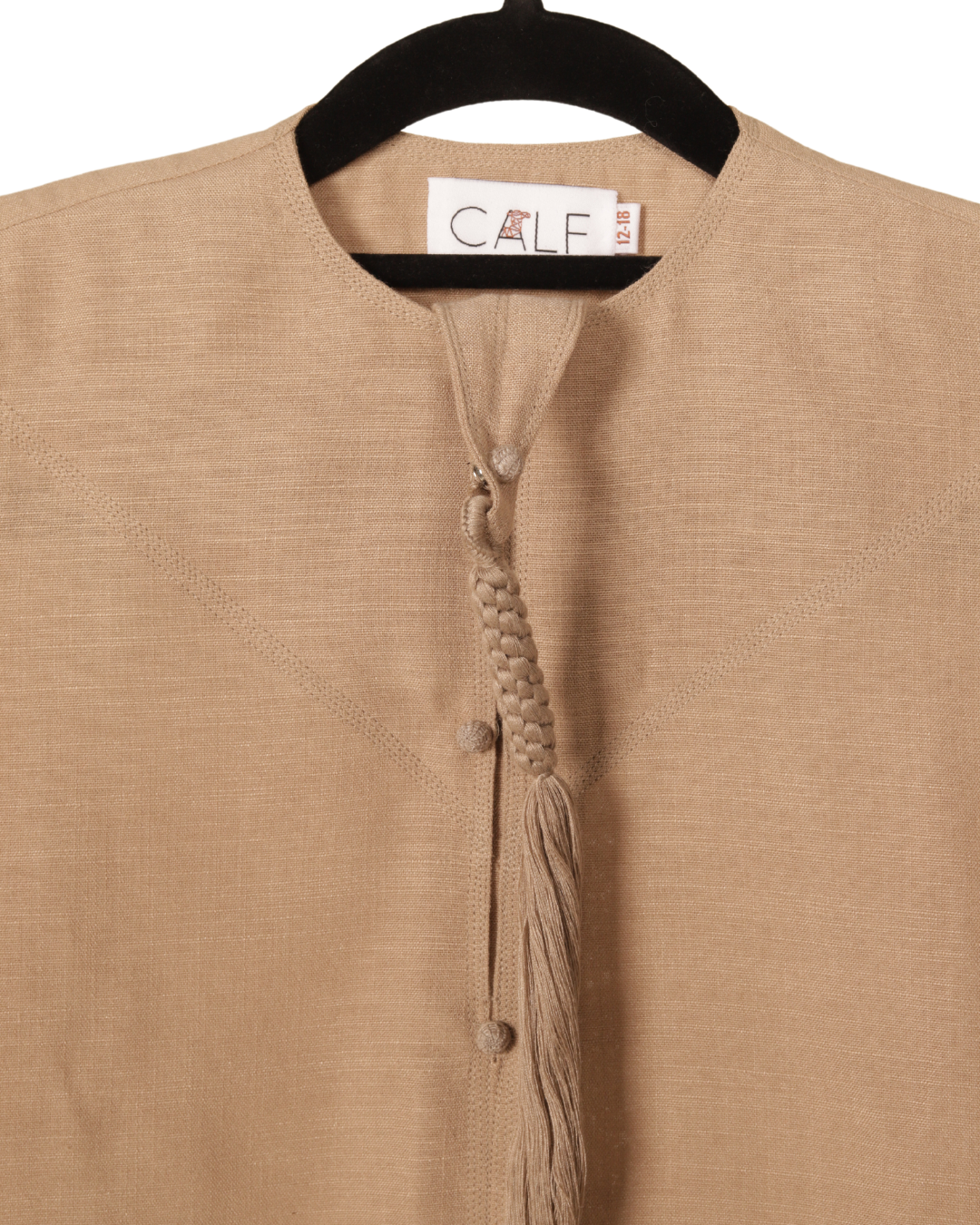 Linen Emirati Kandoora - Camel Brown