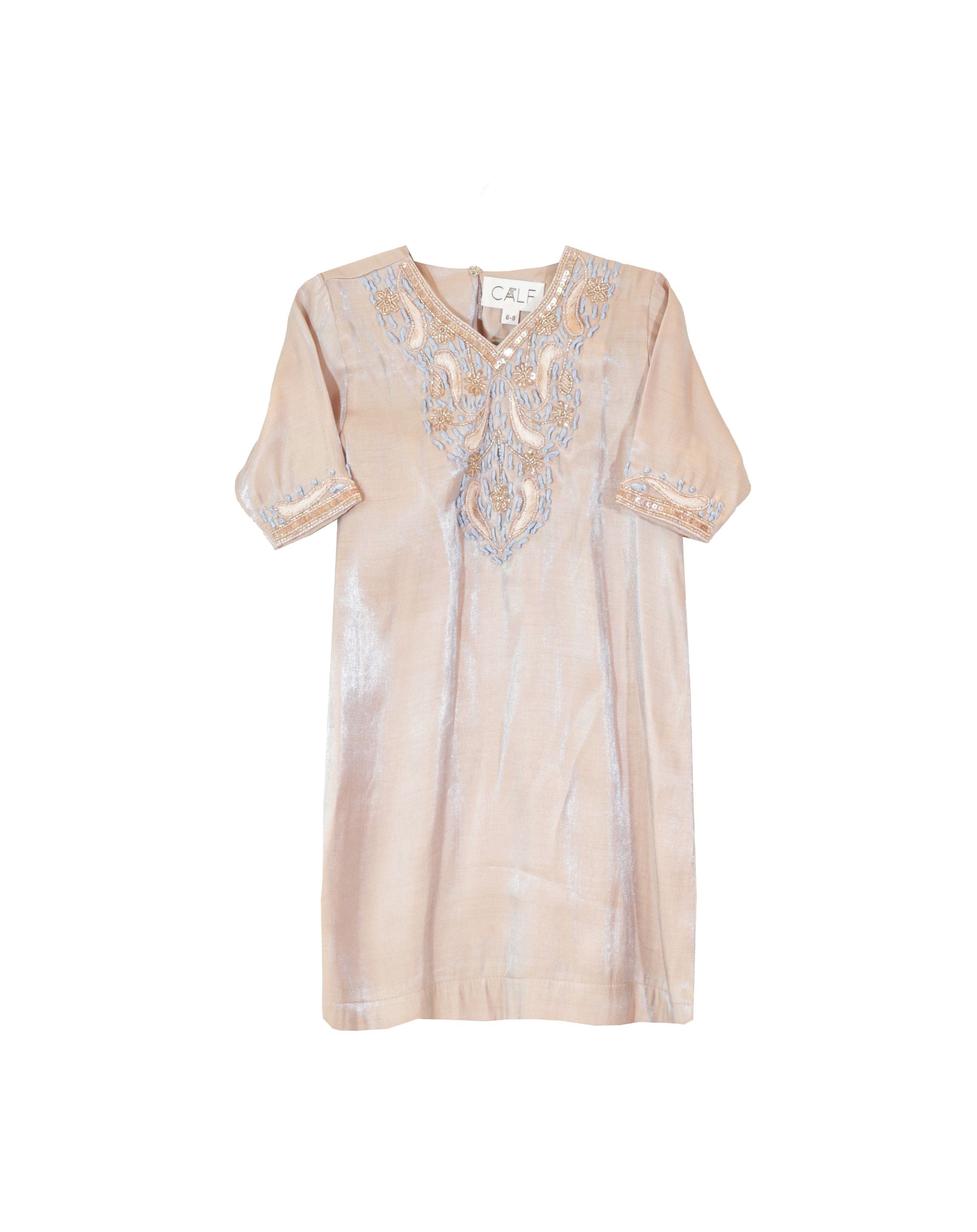 Almizn Thoub Sky Blue &  Beige