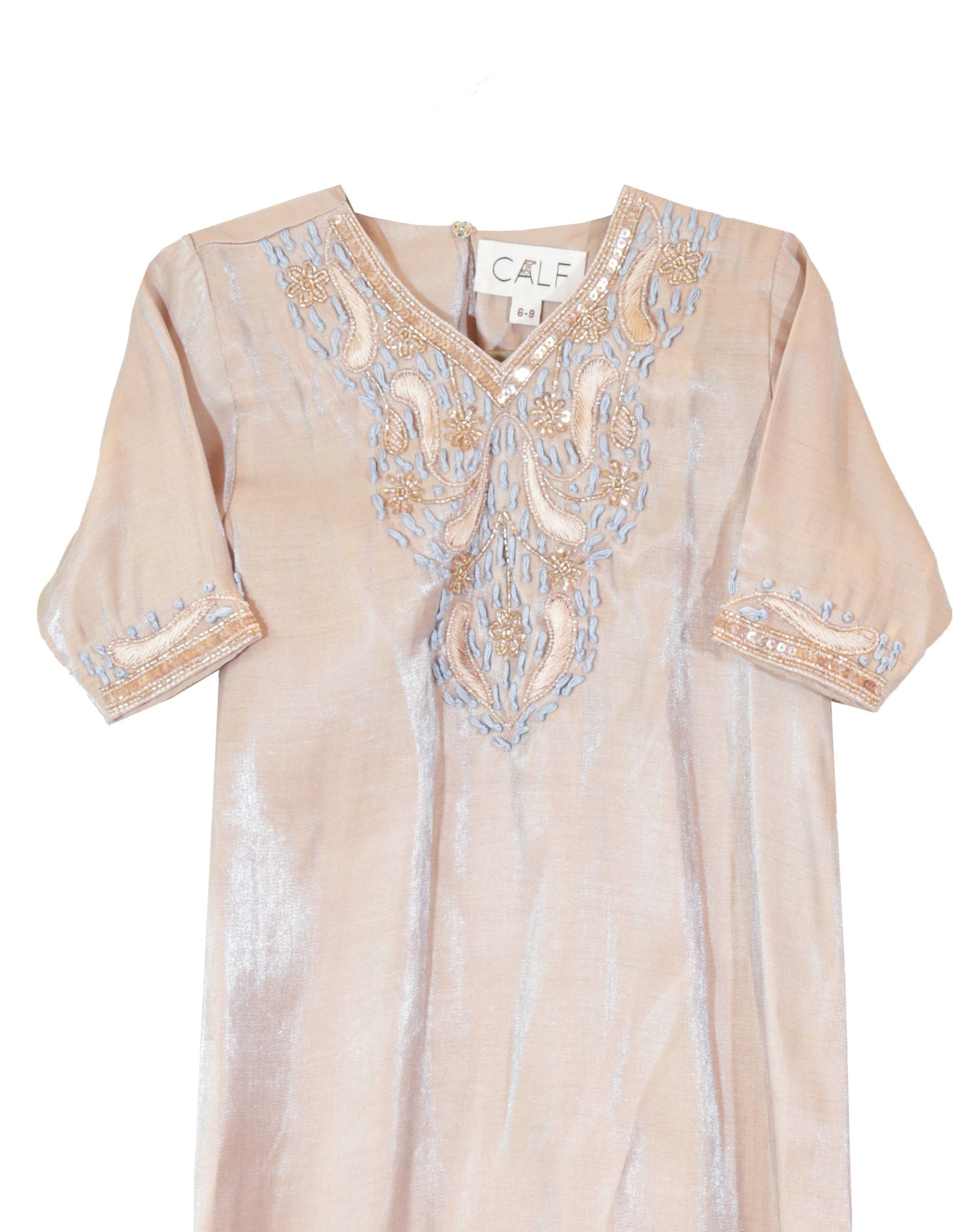 Almizn Thoub Sky Blue &  Beige