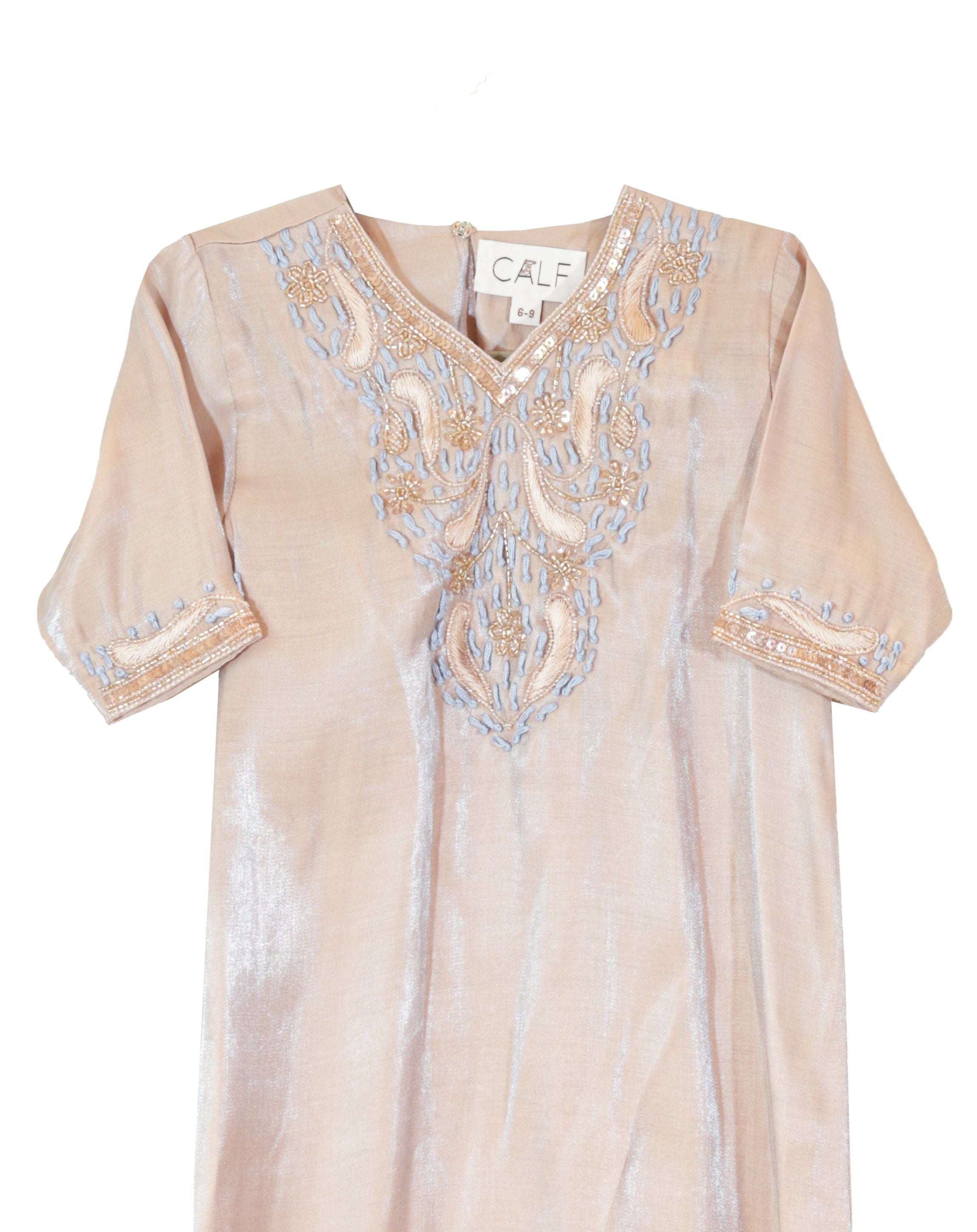 Almizn Thoub Sky Blue &  Beige