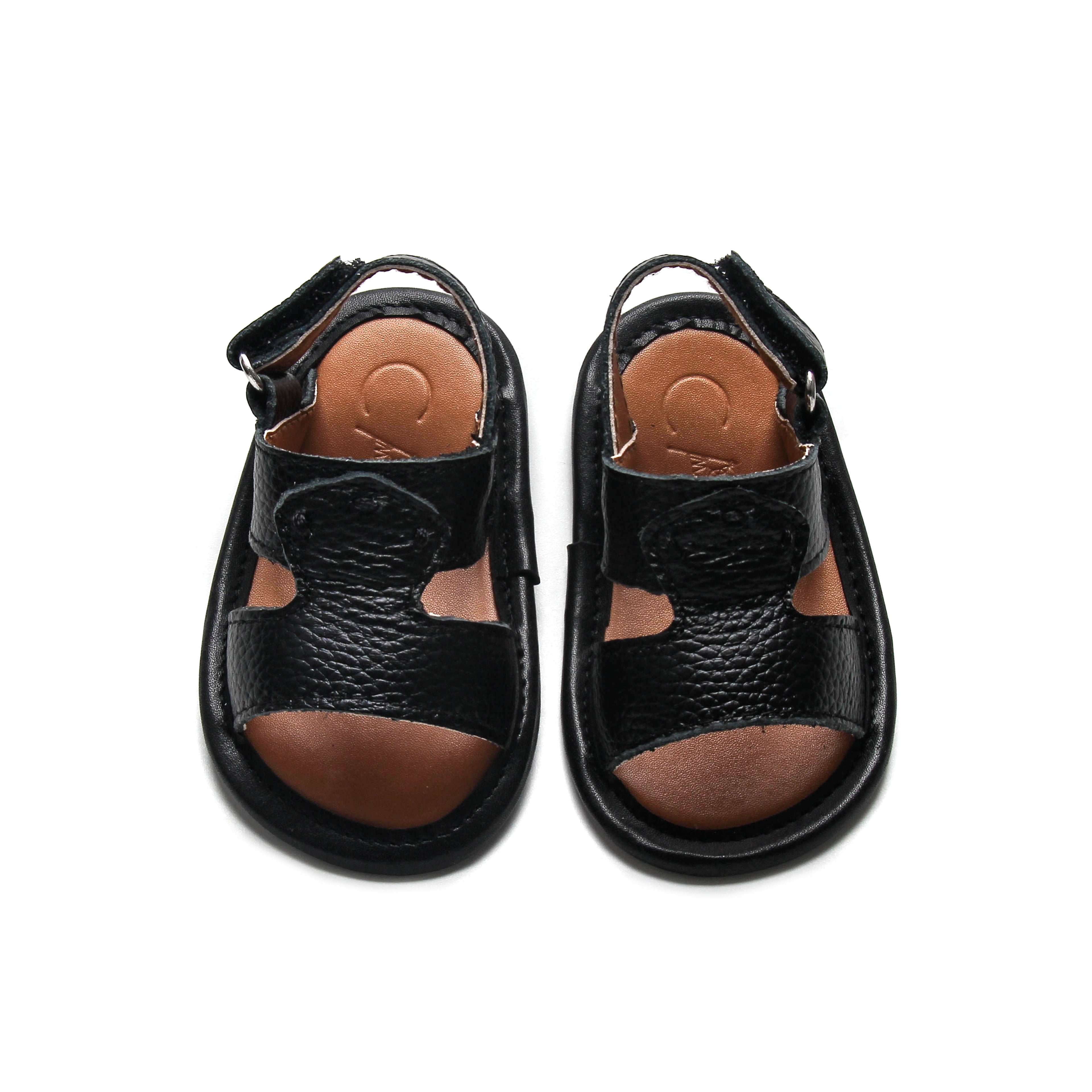 Model 1 Black Newborn Soft Sandal