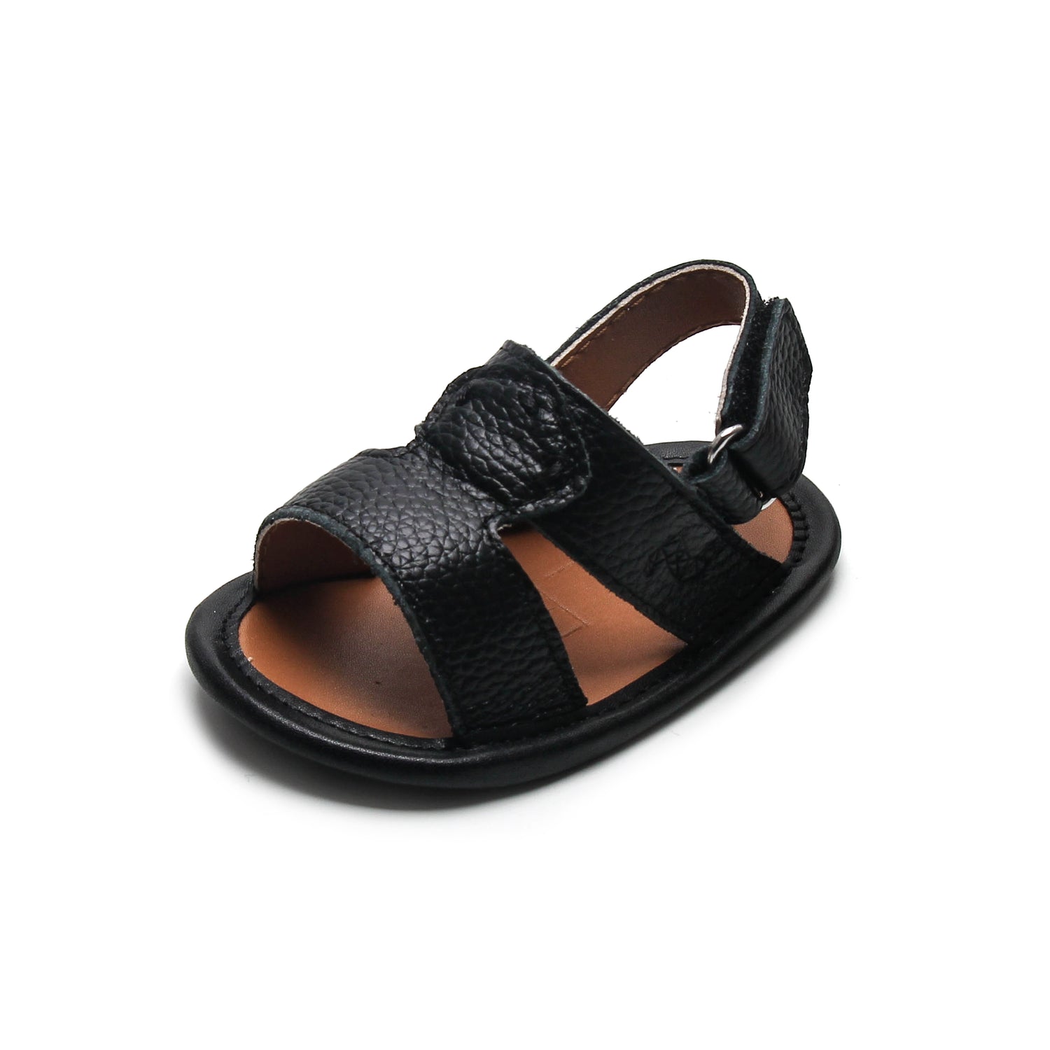 Model 1 Black Newborn Soft Sandal