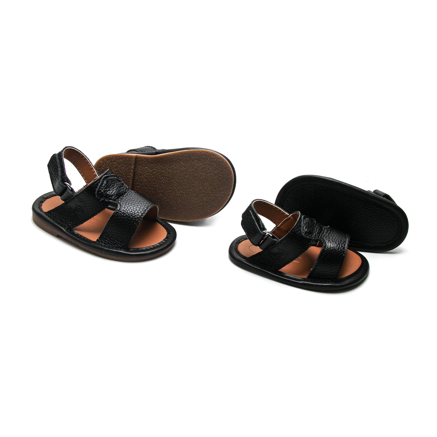 Model 1 Black Newborn Soft Sandal