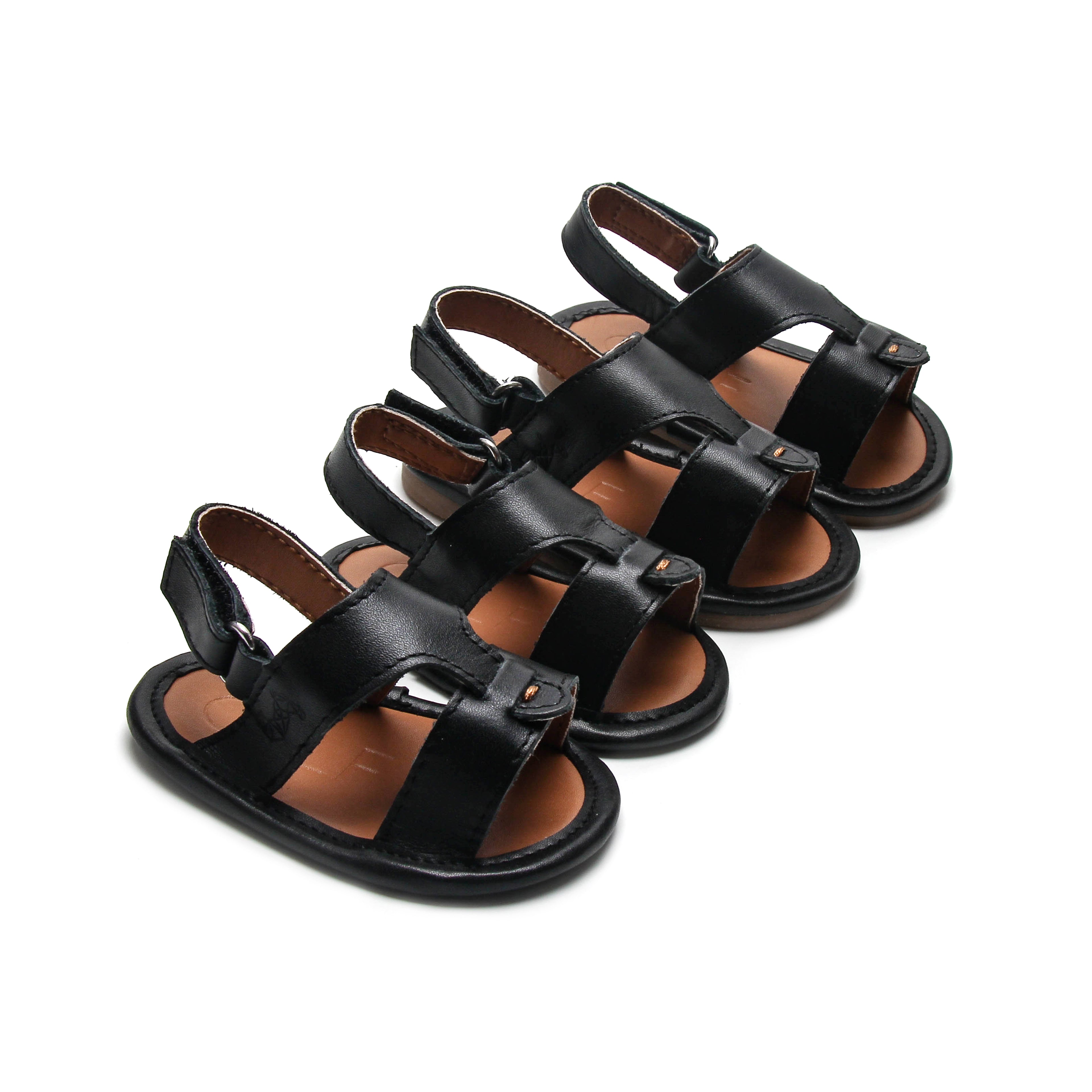 Calf 23 Black Newborn Soft Sandal