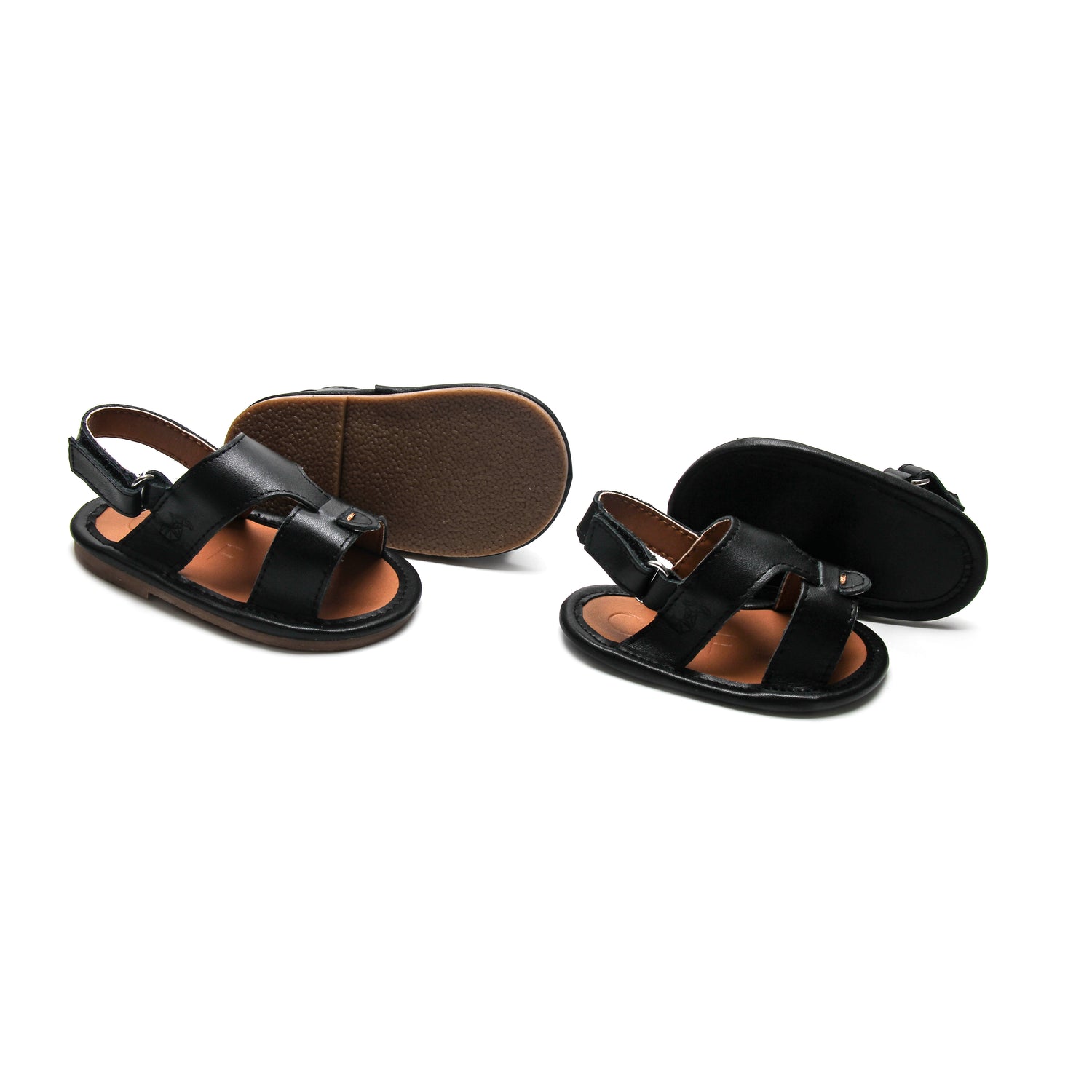 Calf 23 Black Newborn Soft Sandal