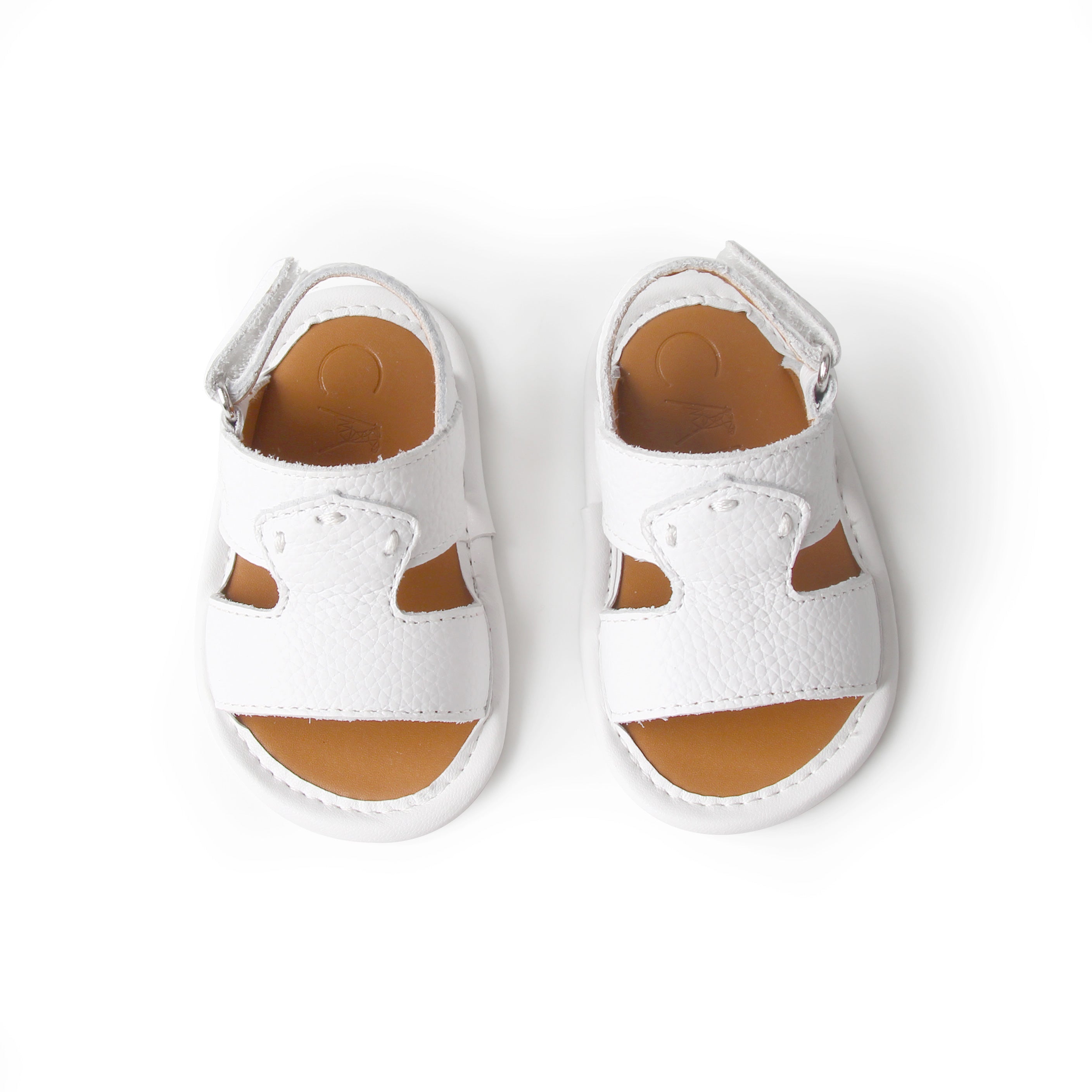 Newborn White Leather Sandal | White Leather Sandal | Calf.ae