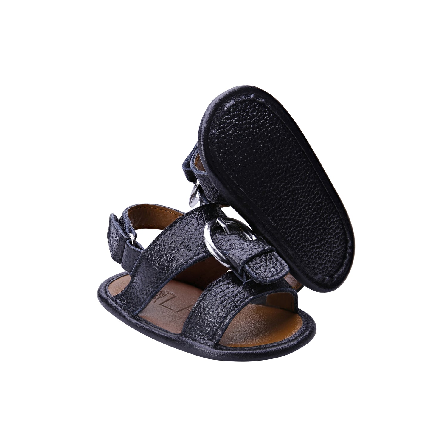 Infants Soft Sandals | Classic Black Sandal | Calf.ae