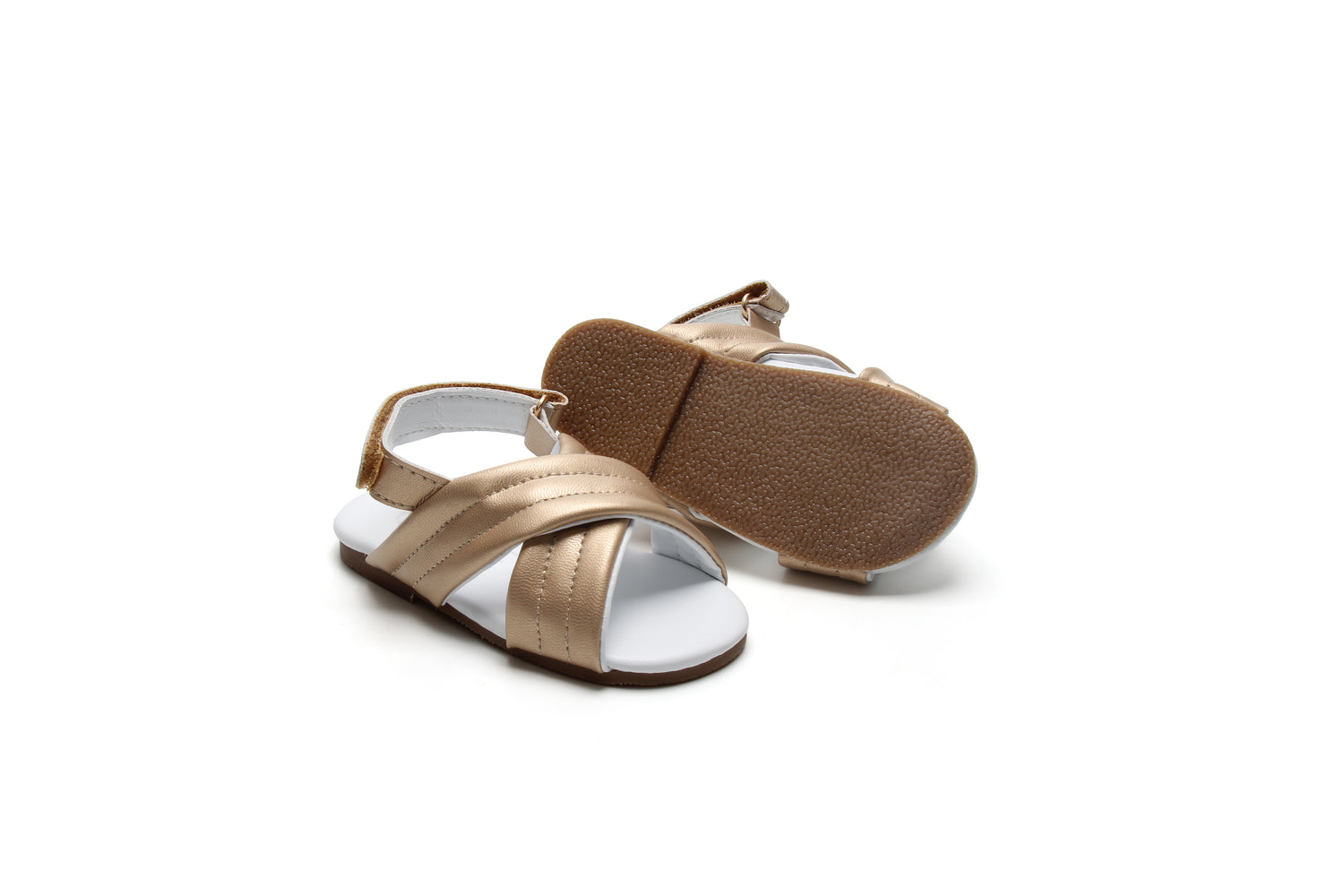 Newborn Golden Kids Sandals | Leather & Comfortable | Calf.ae