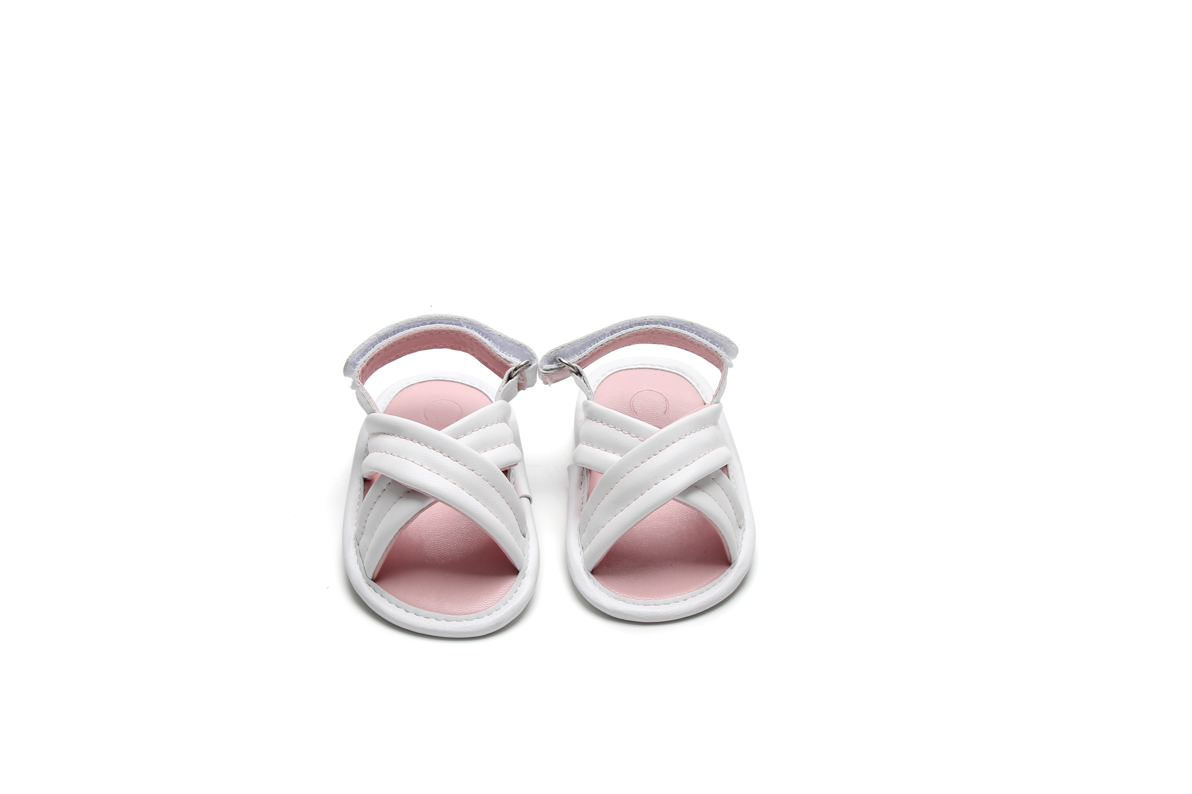Newborn Soft Girl Sandal | Baby White Sandal | Calf.ae