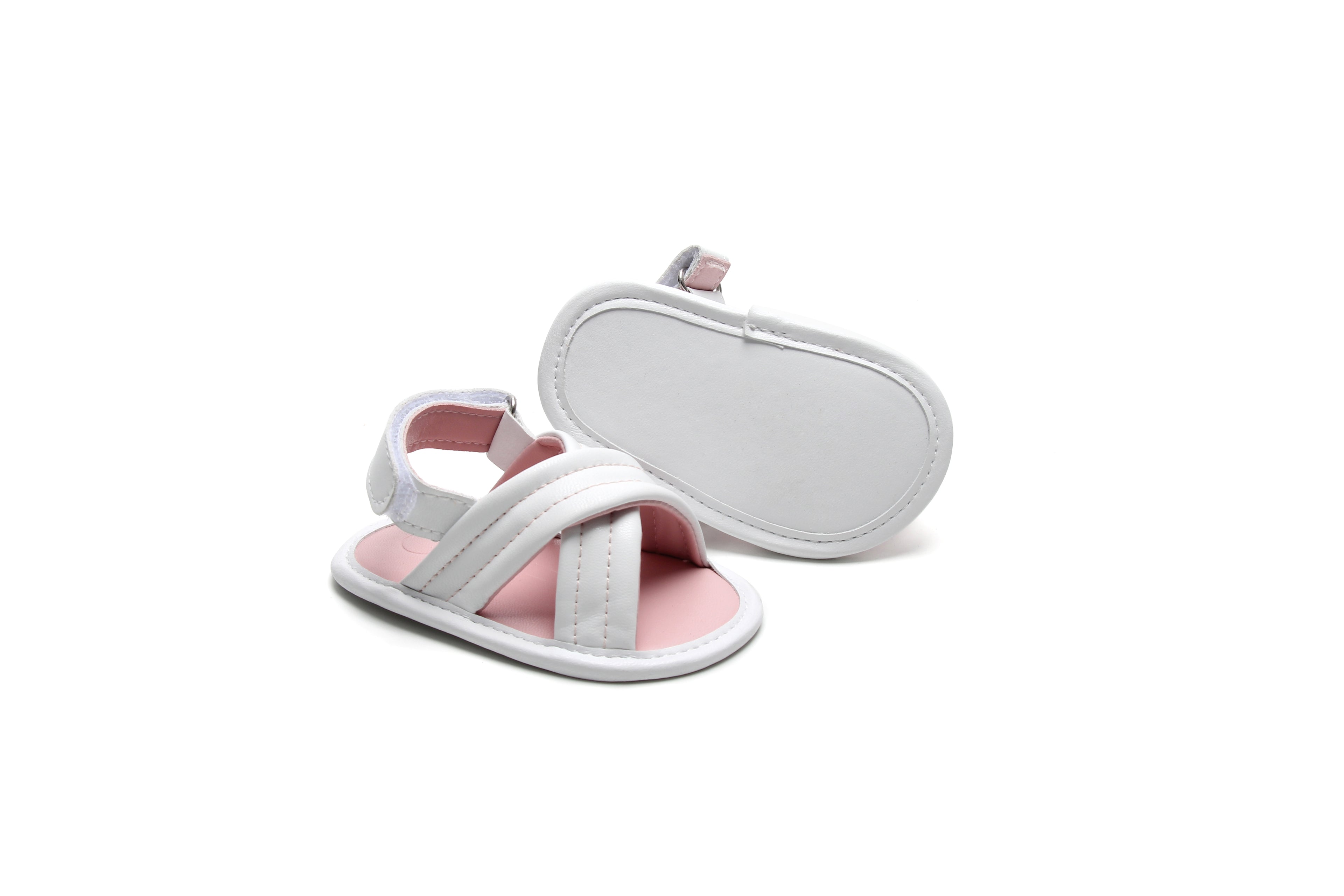 Newborn Soft Girl Sandal | Baby White Sandal | Calf.ae