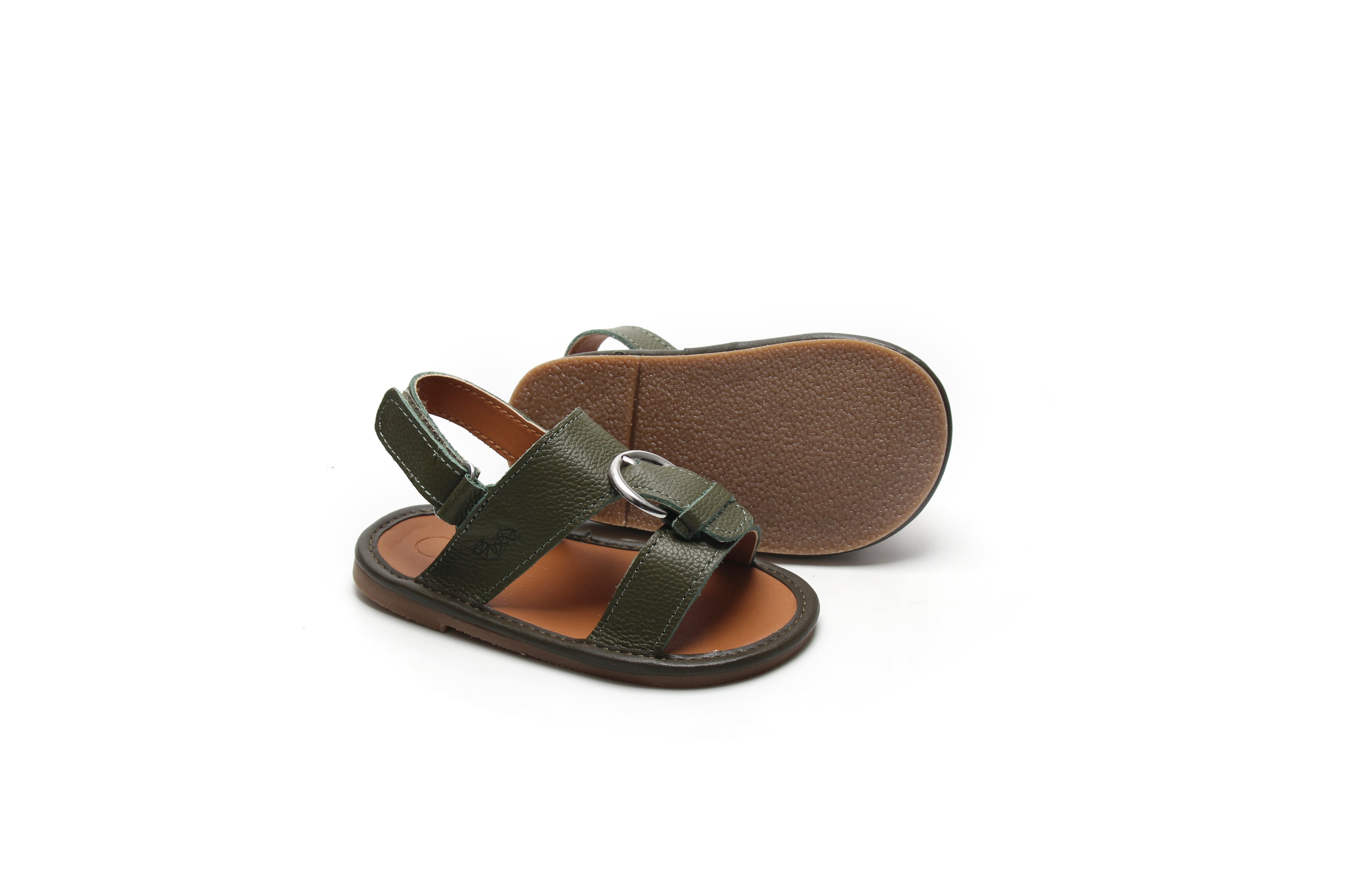 Olive Soft Sandals | Classic Newborn Sandals | Calf.ae