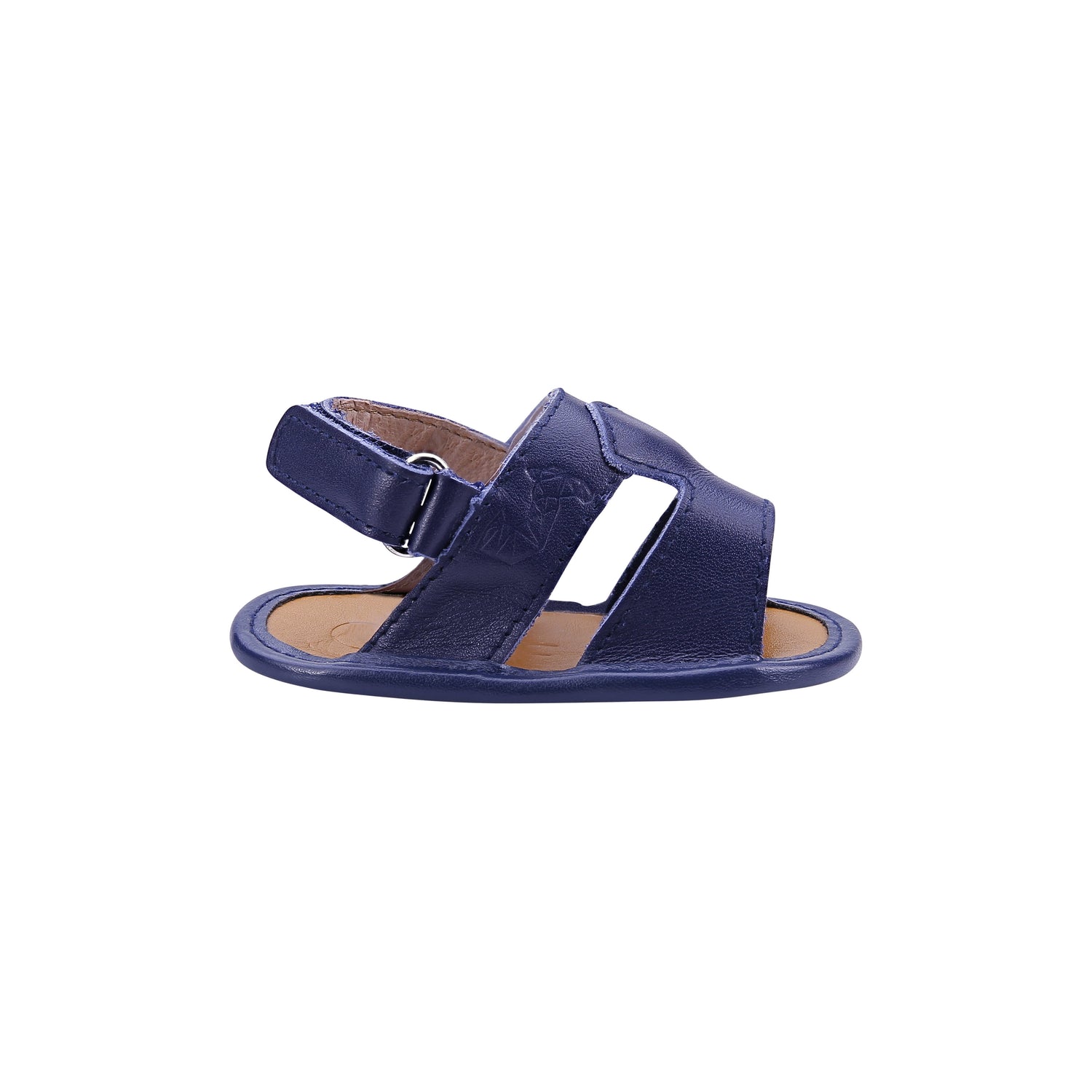 Newborn Blue Sandals | Blue Leather Sandals | Calf.ae