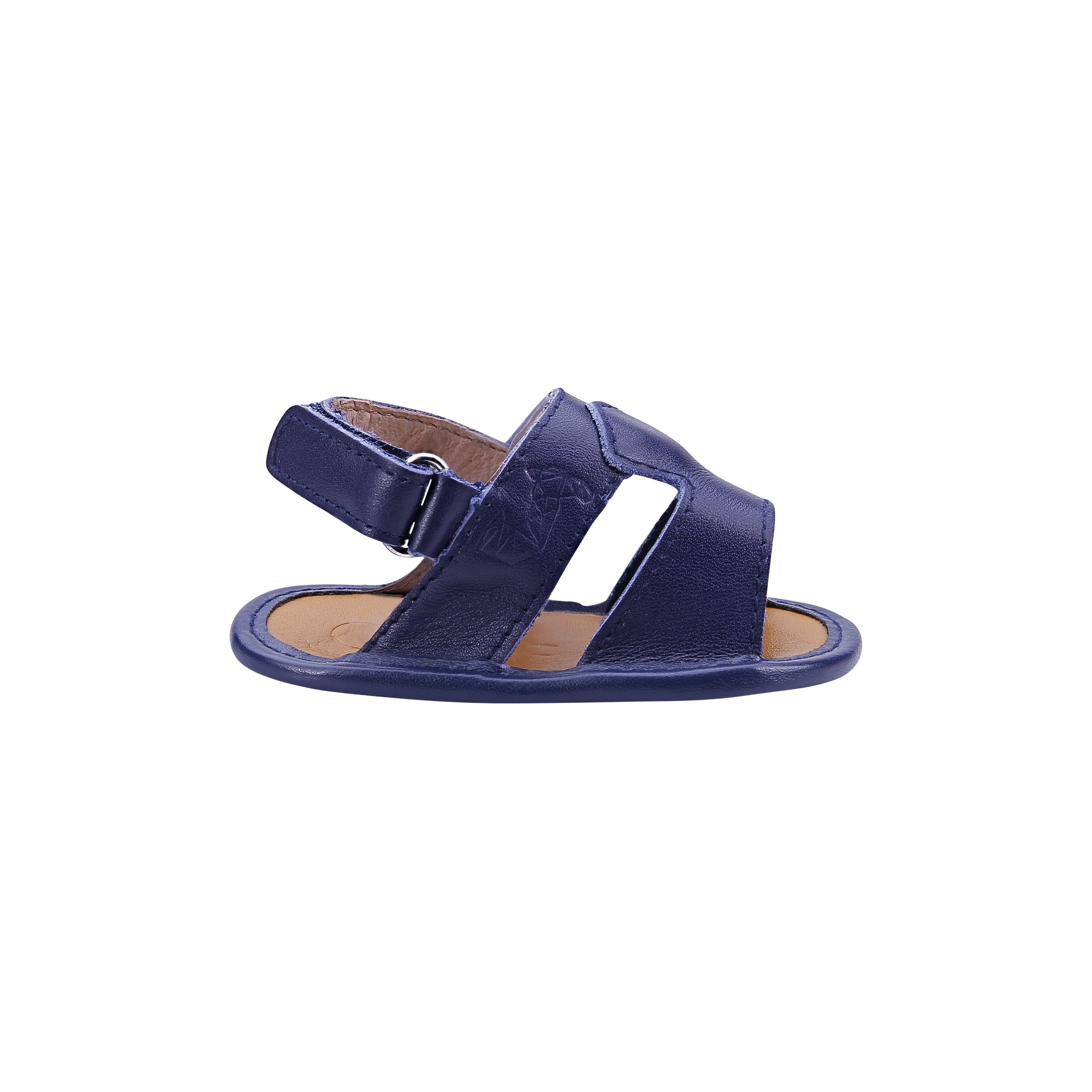 Newborn Blue Sandals | Blue Leather Sandals | Calf.ae