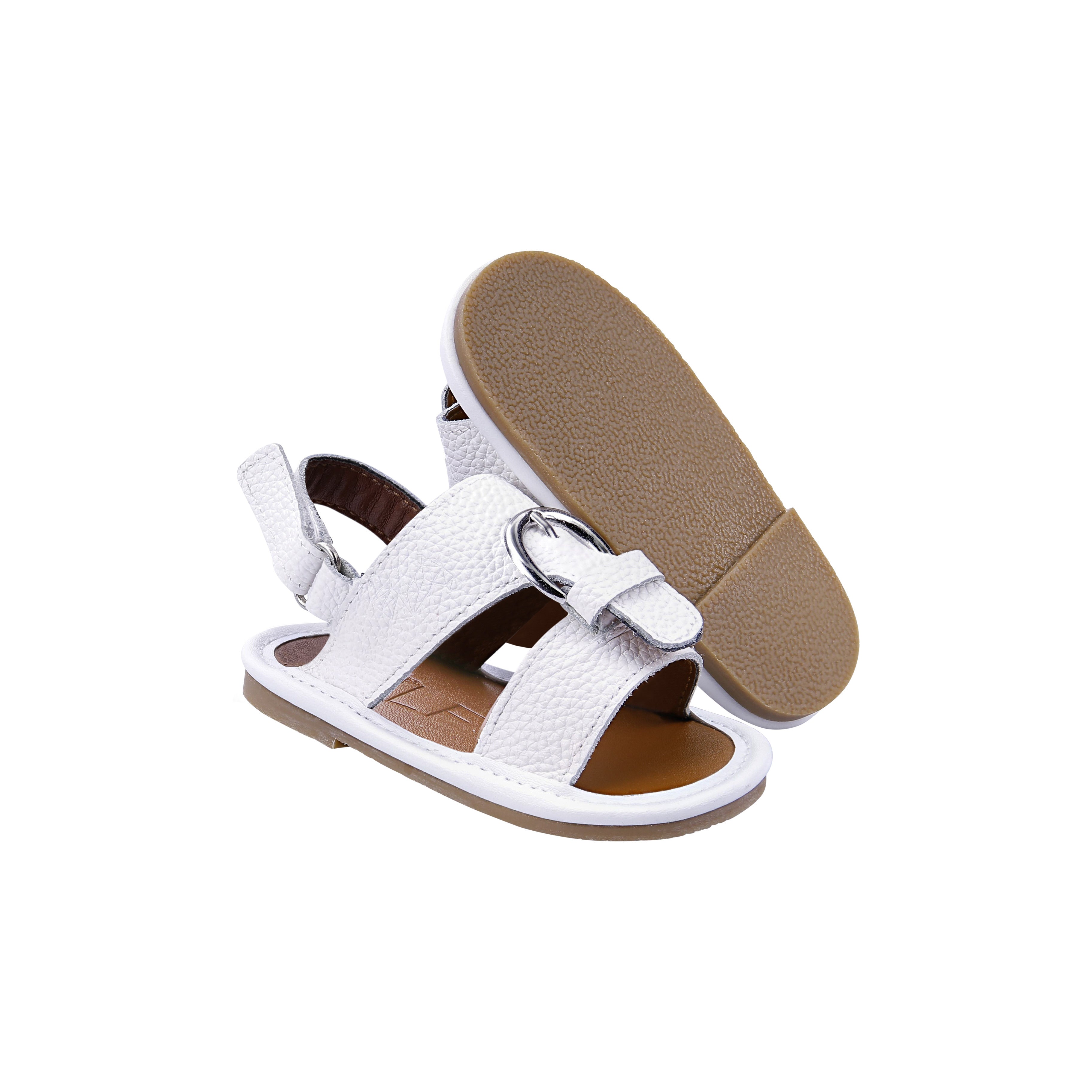 White Newborn Soft Sandals | Classic & Leather | Calf.ae