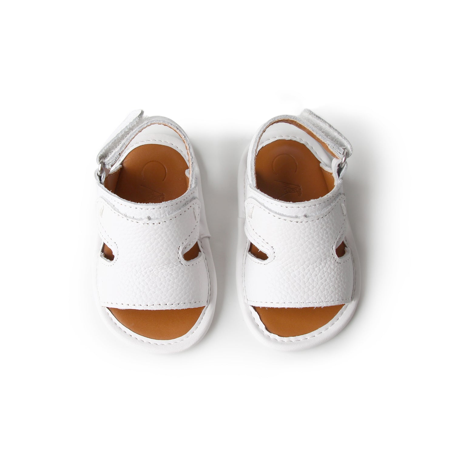 White Newborn Soft Sandal | Baby Soft Sandals | Calf.ae