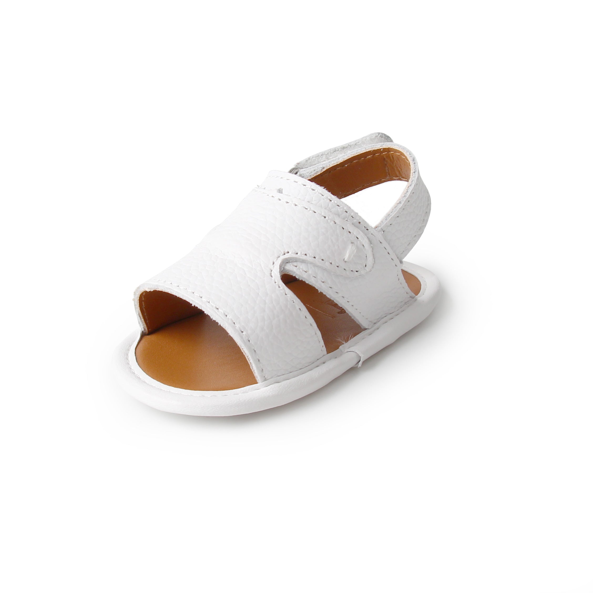 White Newborn Soft Sandal | Baby Soft Sandals | Calf.ae