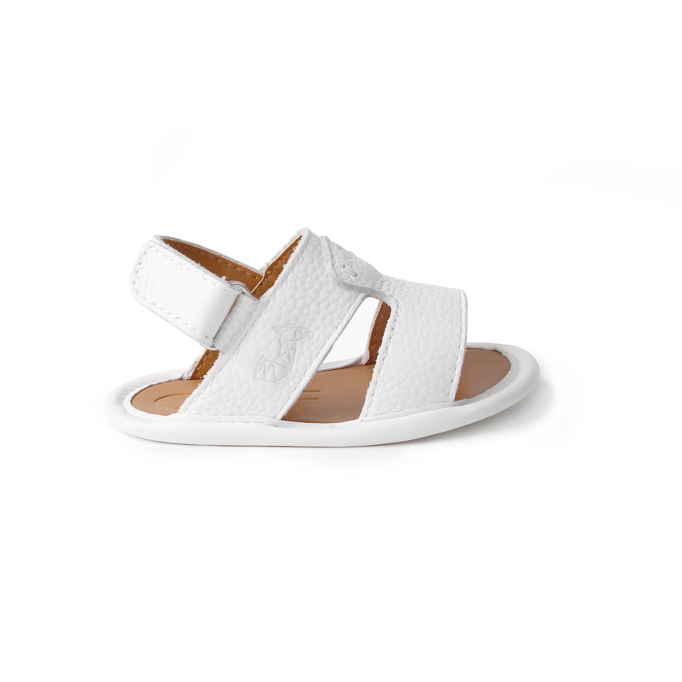Newborn White Leather Sandal | White Leather Sandal | Calf.ae