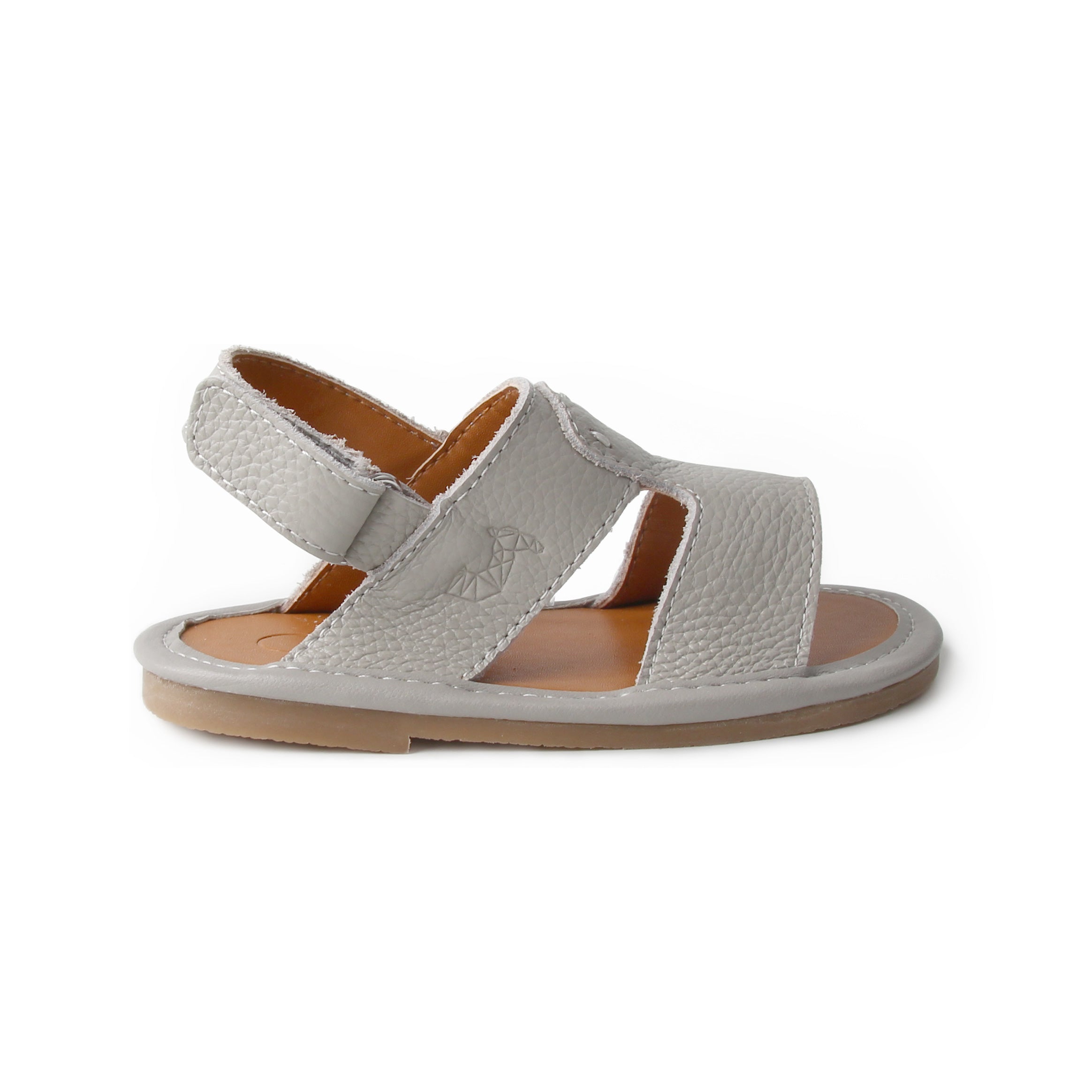 Newborn Grey Leather Sandal | Kids Leather Sandal | Calf.ae