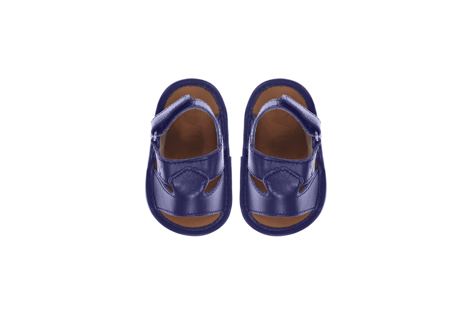 Newborn Blue Sandals | Blue Leather Sandals | Calf.ae