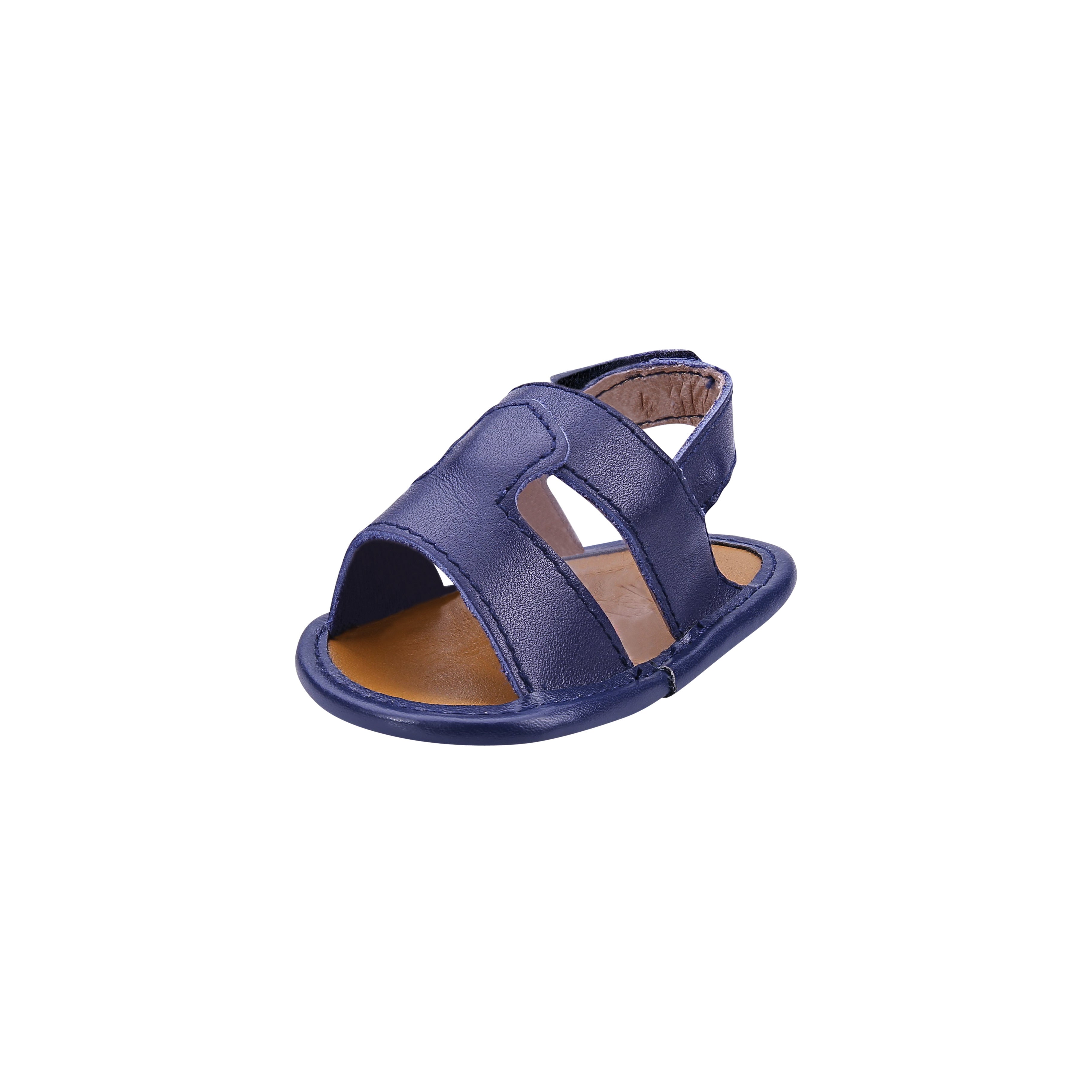 Newborn Blue Sandals | Blue Leather Sandals | Calf.ae