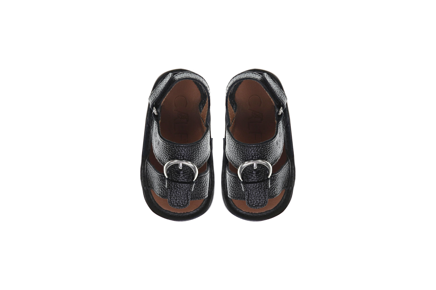 Infants Soft Sandals | Classic Black Sandal | Calf.ae