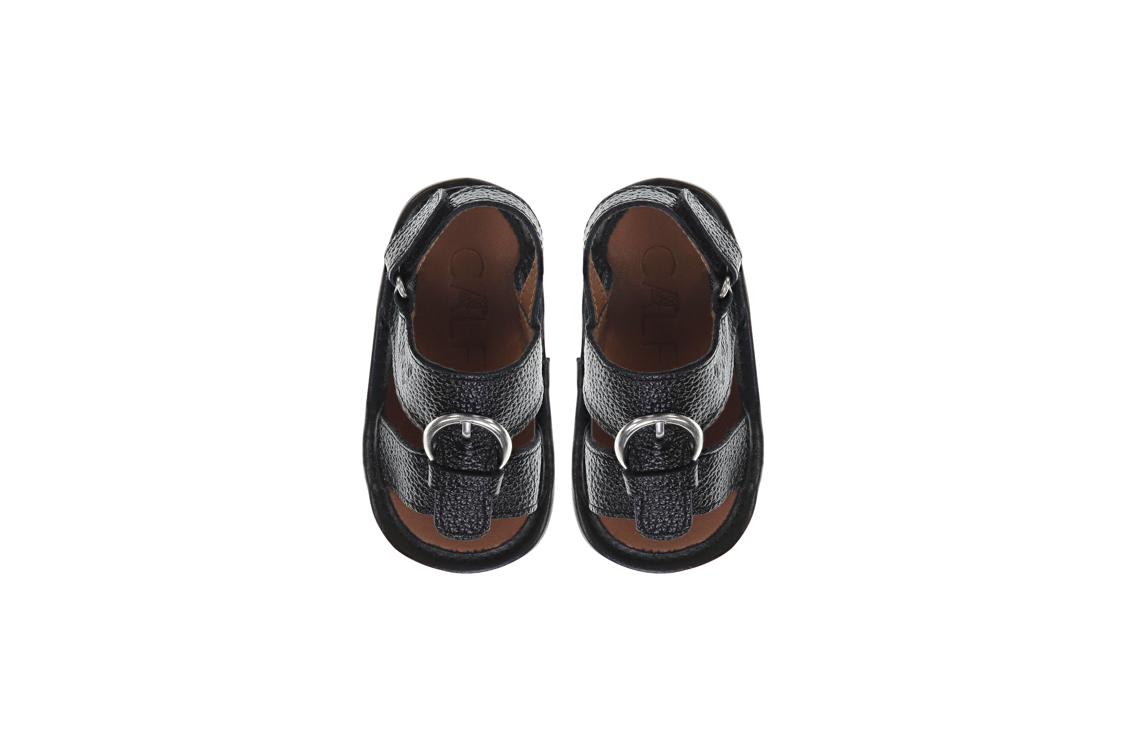 Infants Soft Sandals | Classic Black Sandal | Calf.ae