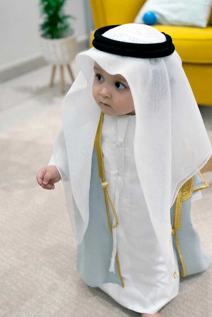 Baby Boy Arabic Dress | Baby Silver Besht | Calf.ae