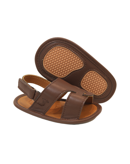 Calf 23 Chocolate Brown Newborn Soft Sandal