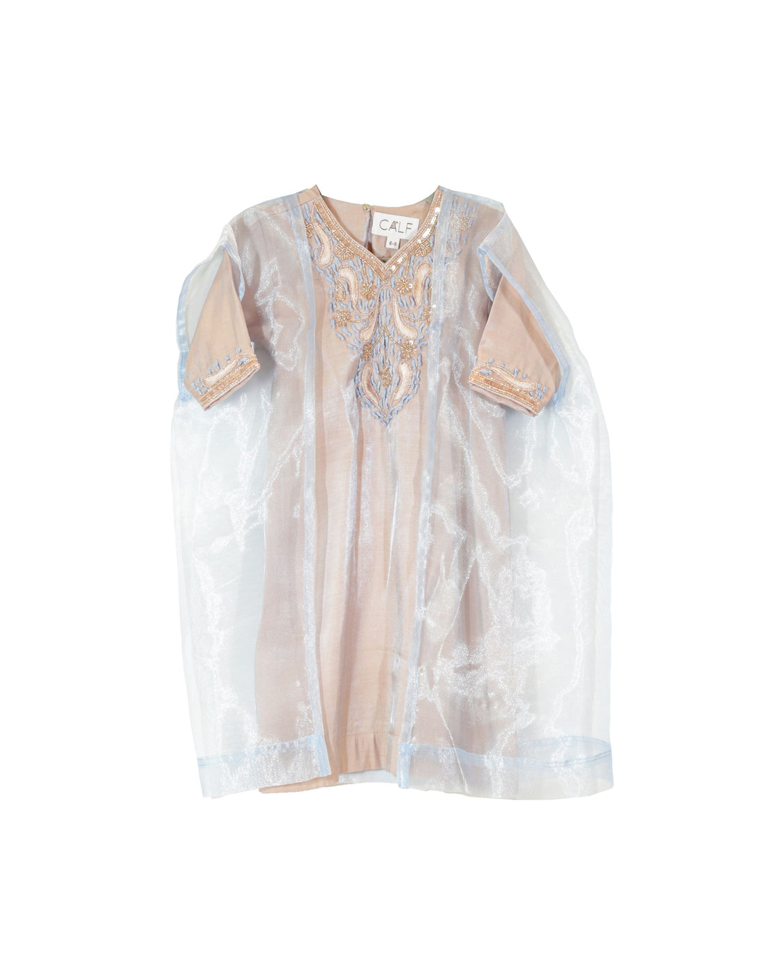 Almizn Thoub Sky Blue &  Beige