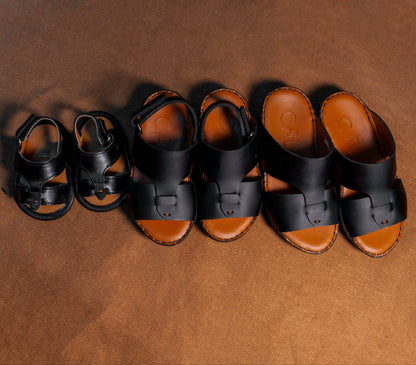 Junior Calf 23 Black Sandal