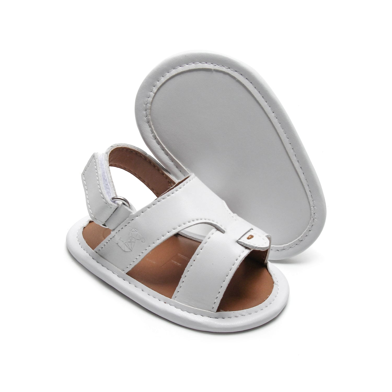 Calf 23 White Newborn Soft Sandal
