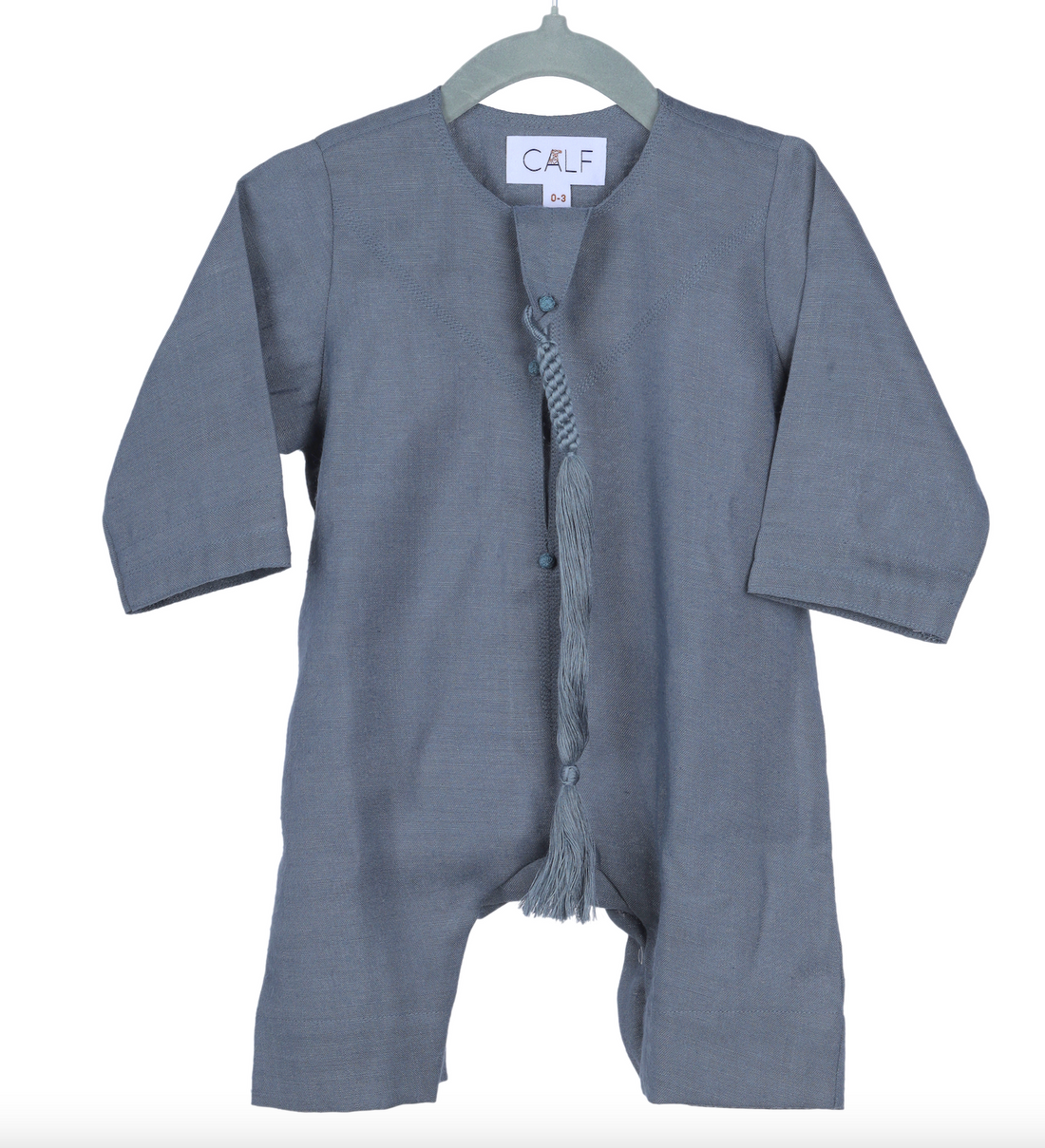 Overall Grey Linen Emirati Kandoora