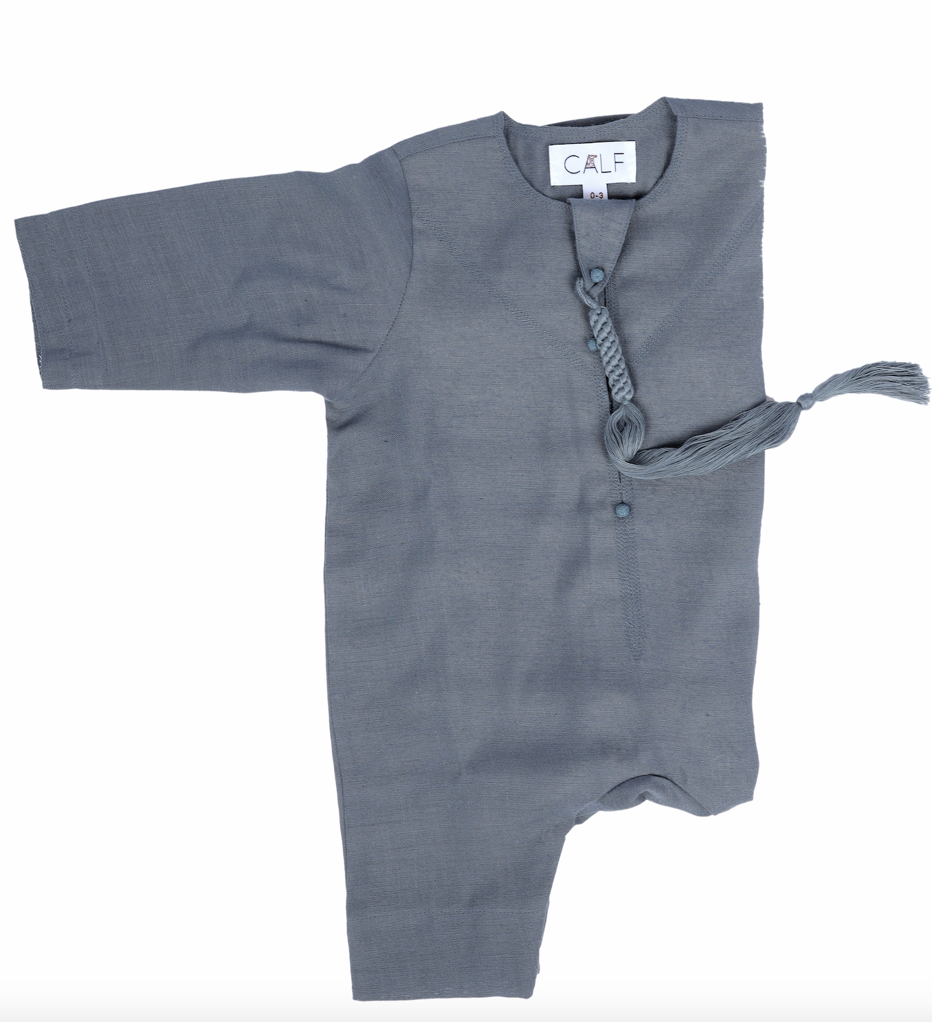 Overall Grey Linen Emirati Kandoora