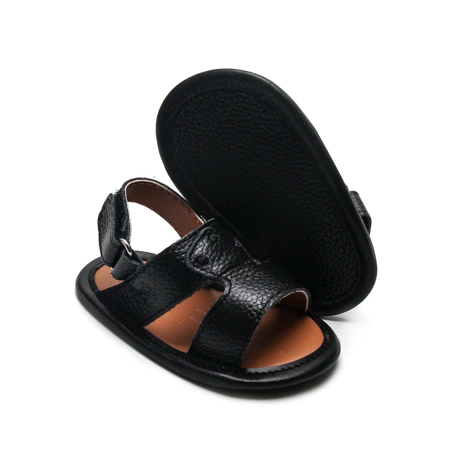 Model 1 Black Newborn Soft Sandal
