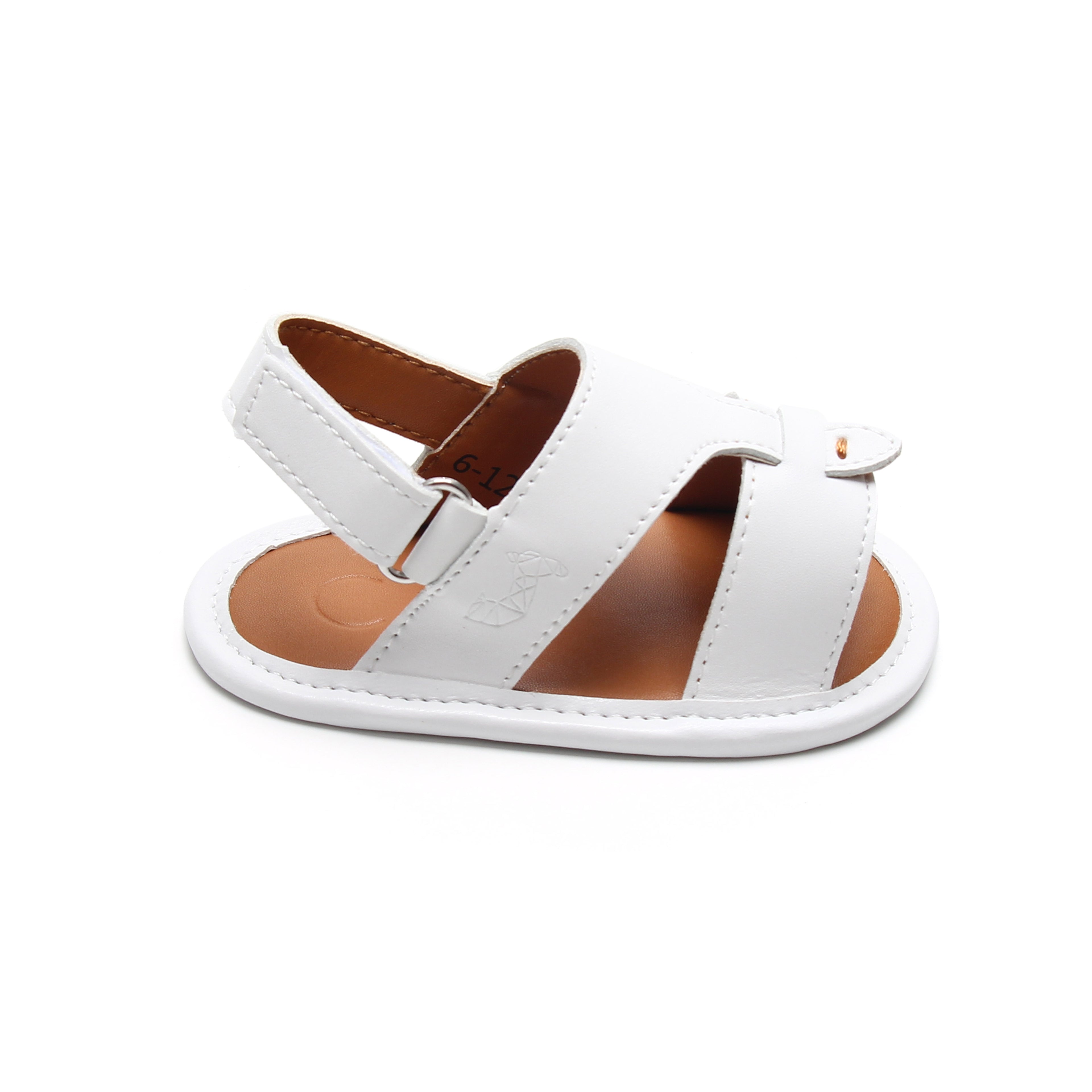 Calf 23 White Newborn Soft Sandal