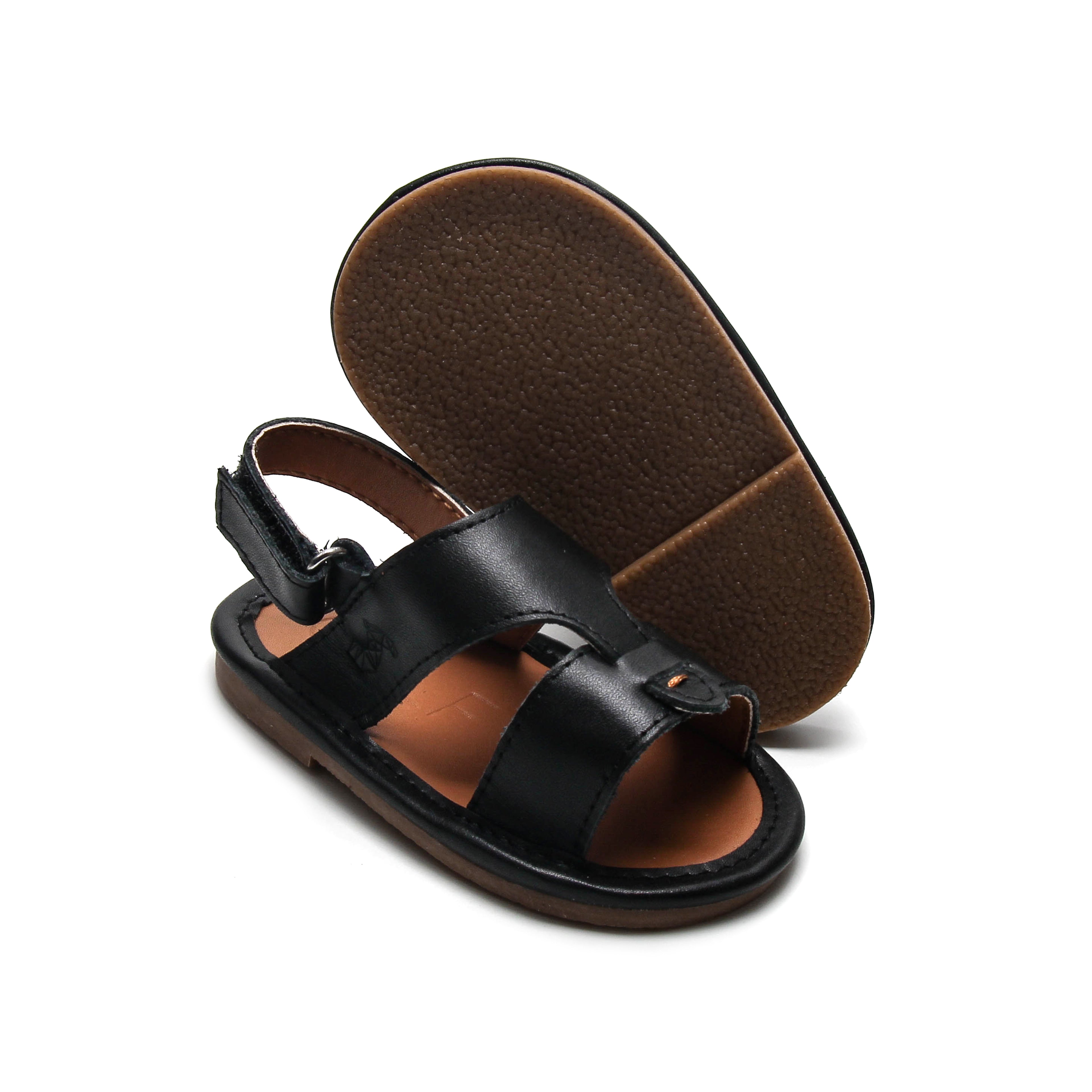 Calf 23 Black Newborn Soft Sandal