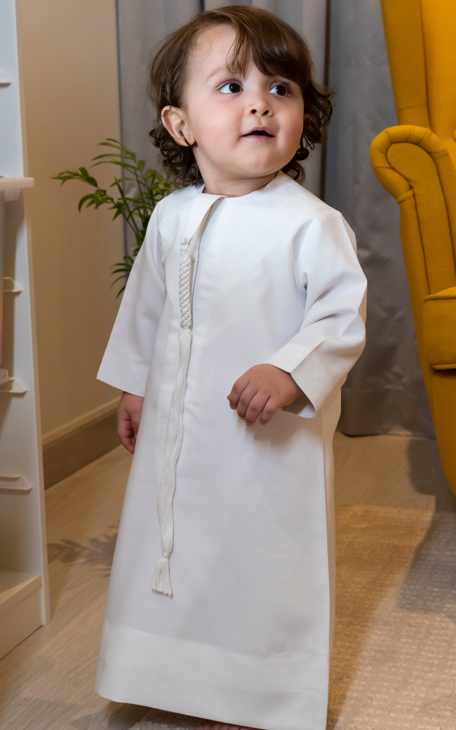 White Emirati Kandora For Kid | White Emirati Kandora | Calf.ae