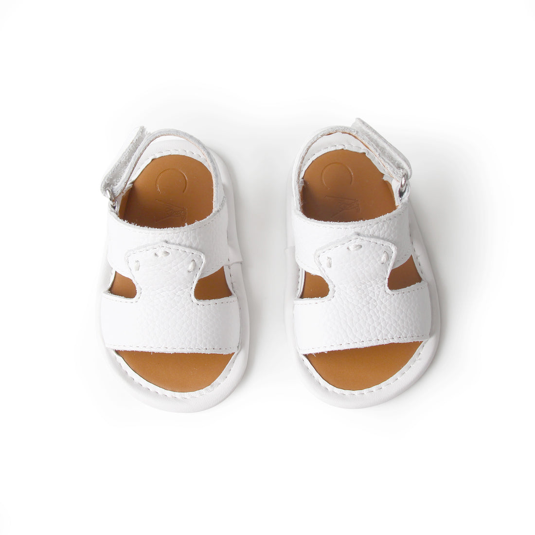 Newborn White Leather Sandal | White Leather Sandal | Calf.ae