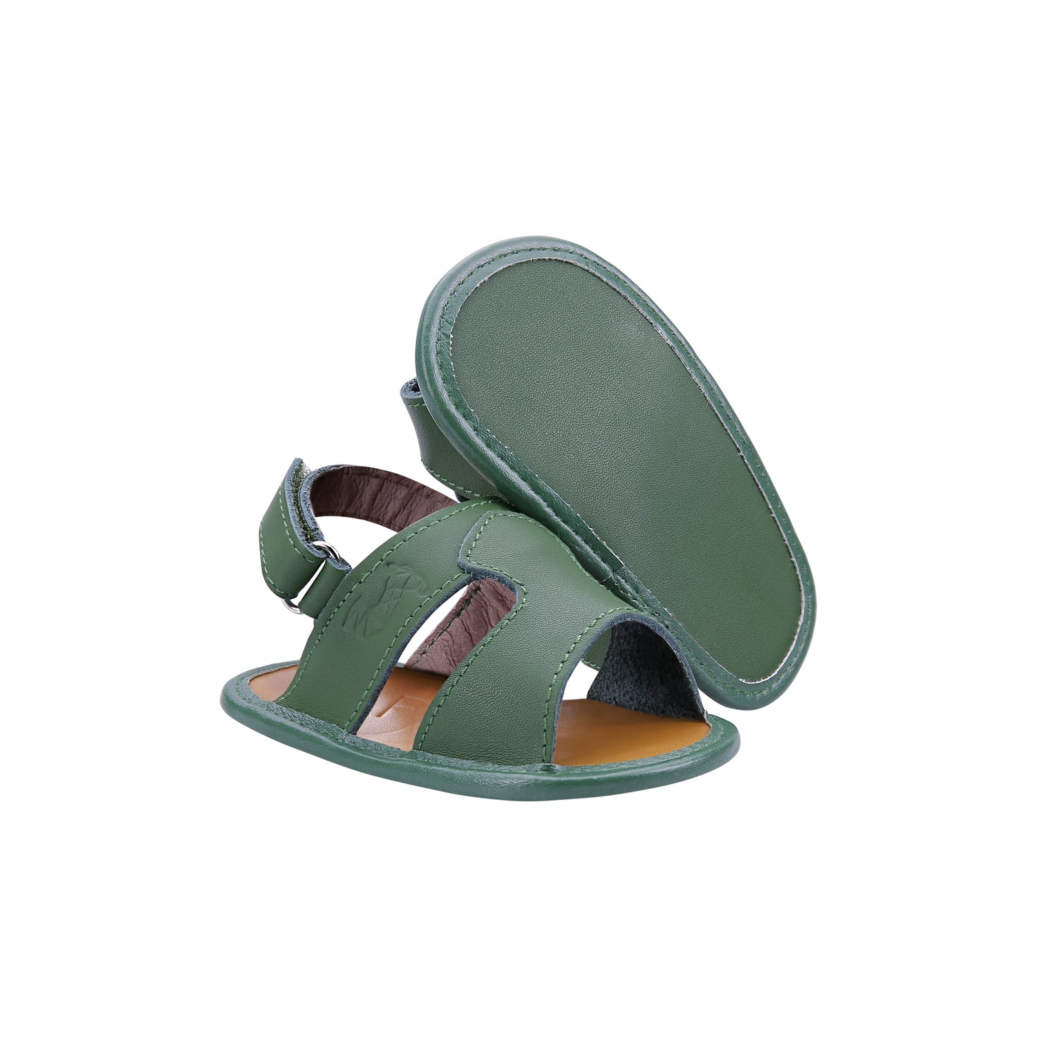 Newborn Green Sandals | Soft Green Sandals | Calf.ae