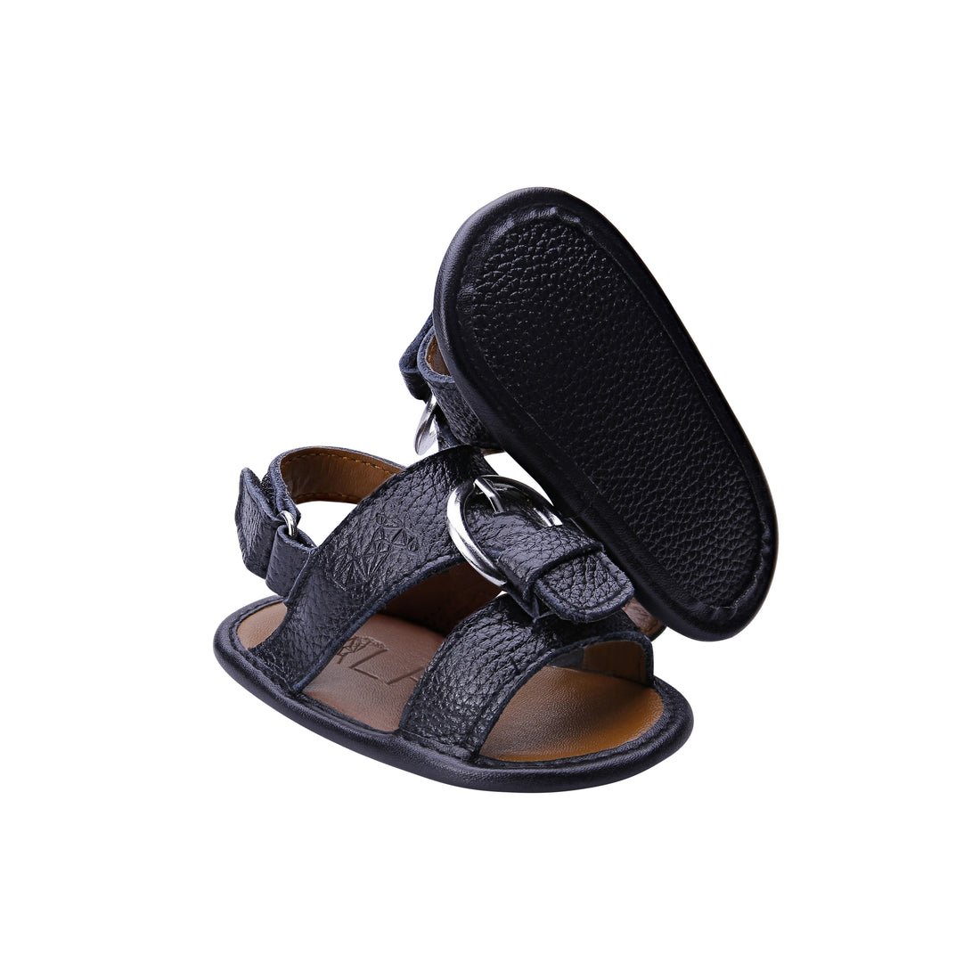 Infants Soft Sandals | Classic Black Sandal | Calf.ae