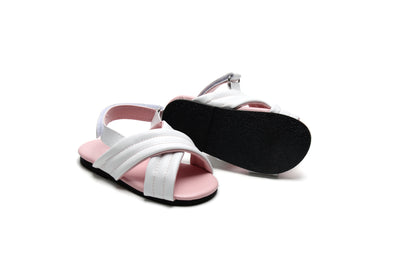 Newborn Soft Girl Sandal | Baby White Sandal | Calf.ae