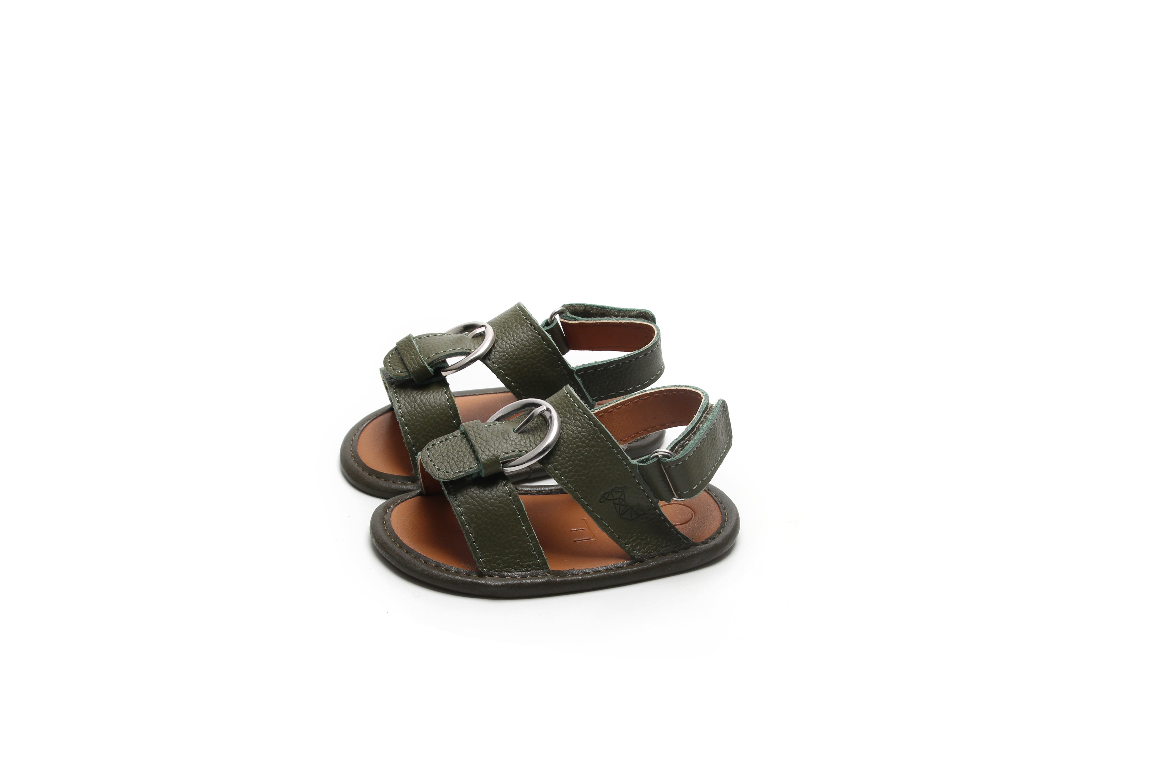 Olive Soft Sandals | Classic Newborn Sandals | Calf.ae