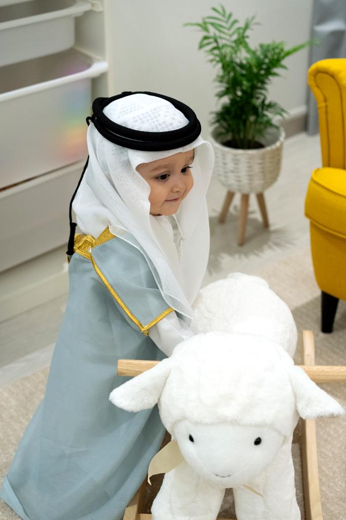 Baby Boy Arabic Dress | Baby Silver Besht | Calf.ae