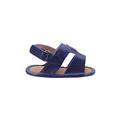 Newborn Blue Sandals | Blue Leather Sandals | Calf.ae