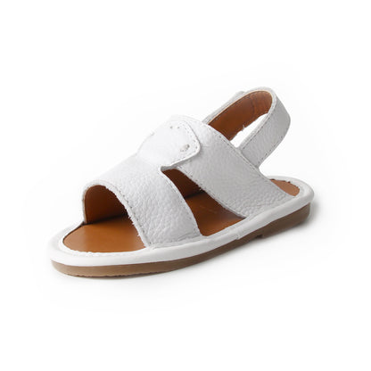 Newborn White Leather Sandal | White Leather Sandal | Calf.ae