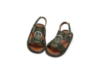 Olive Soft Sandals | Classic Newborn Sandals | Calf.ae
