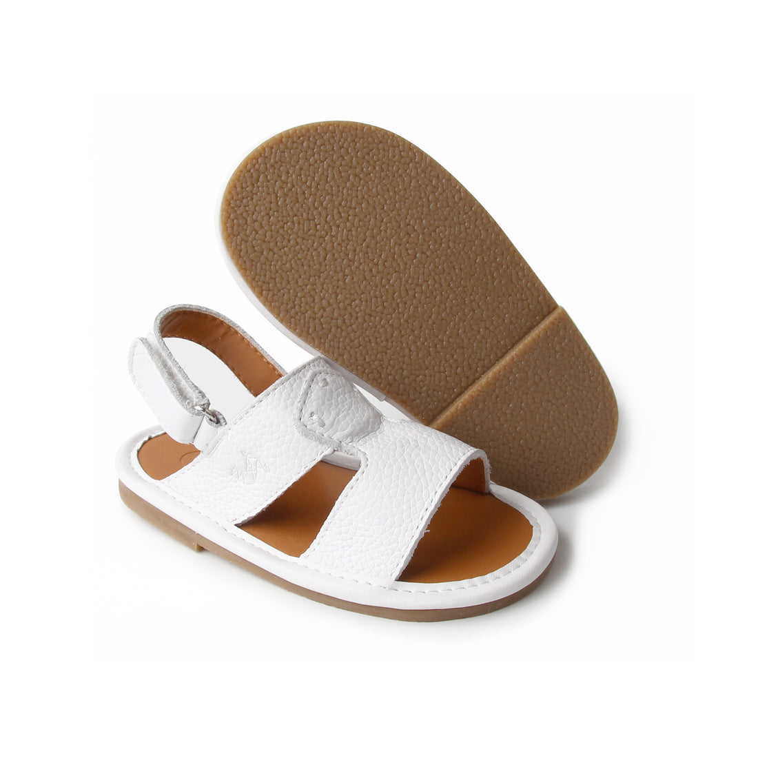 Newborn White Leather Sandal | White Leather Sandal | Calf.ae