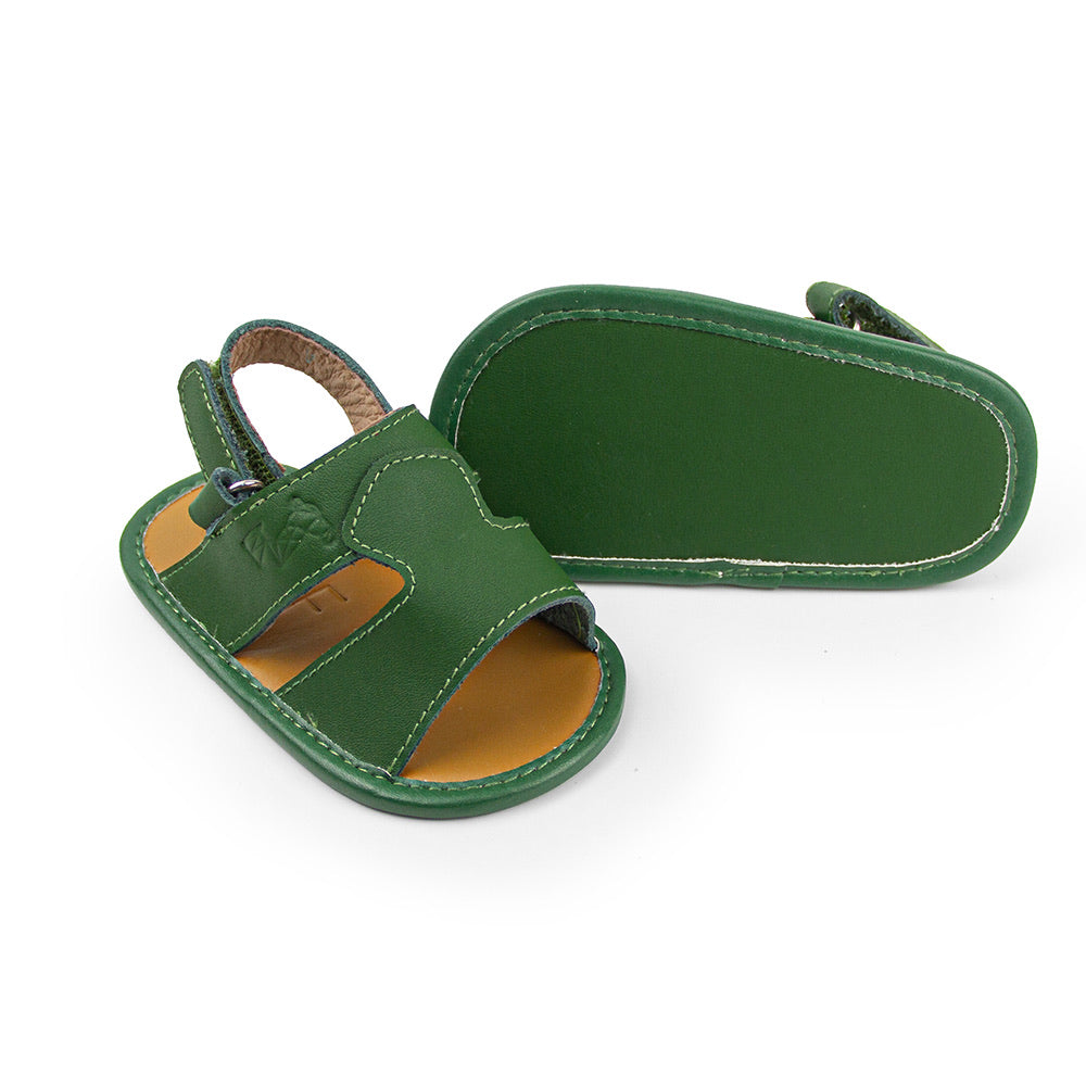 Newborn Green Sandals | Soft Green Sandals | Calf.ae