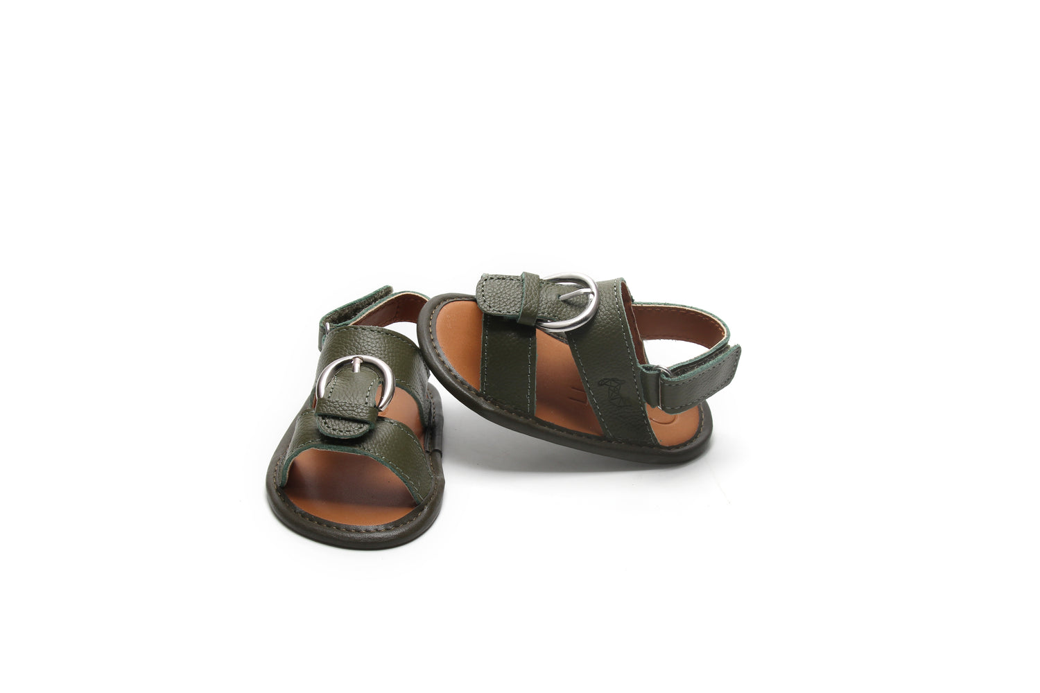 Olive Soft Sandals | Classic Newborn Sandals | Calf.ae